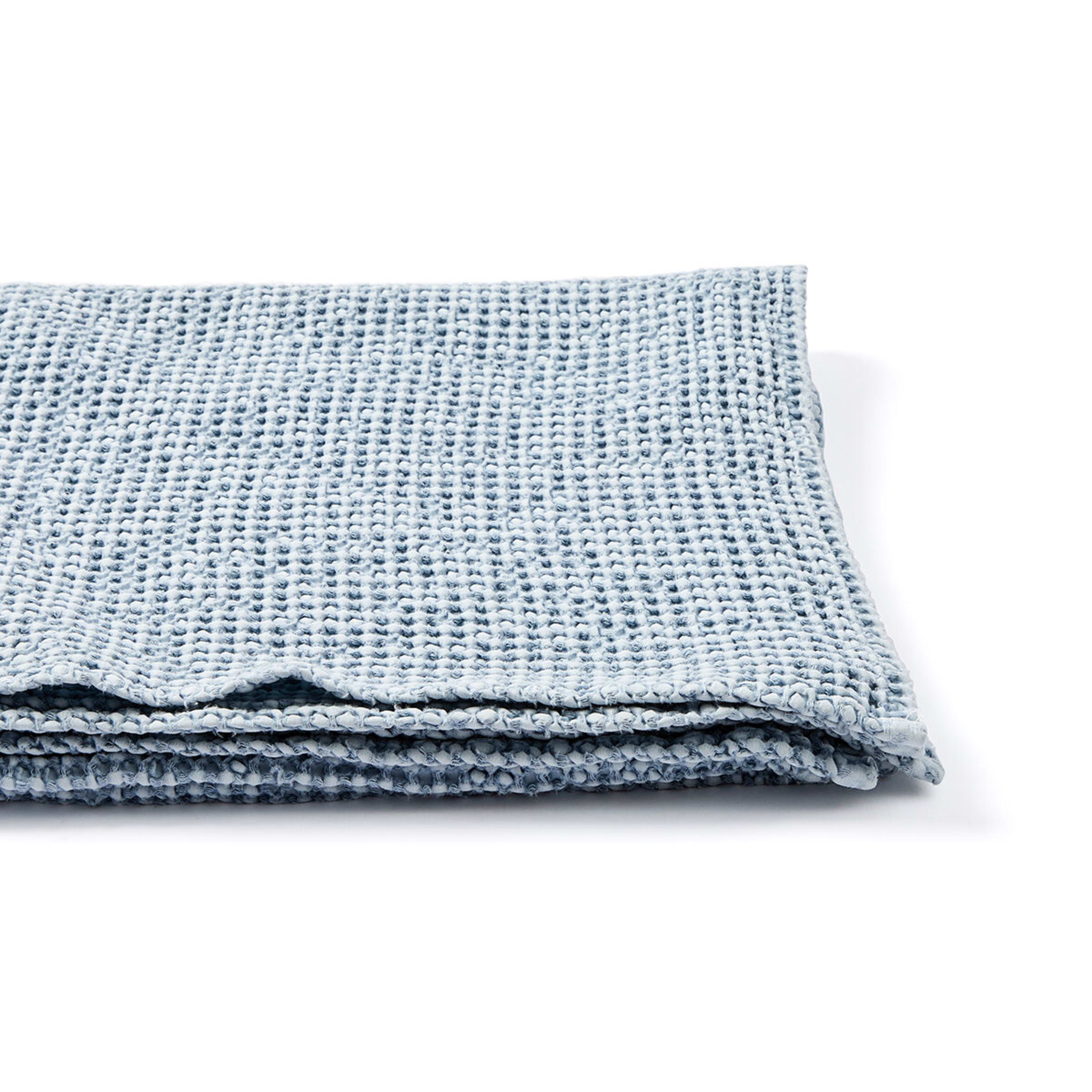 6 Stonewashed Cotton Waffle Throw - Blue, 6 of 7