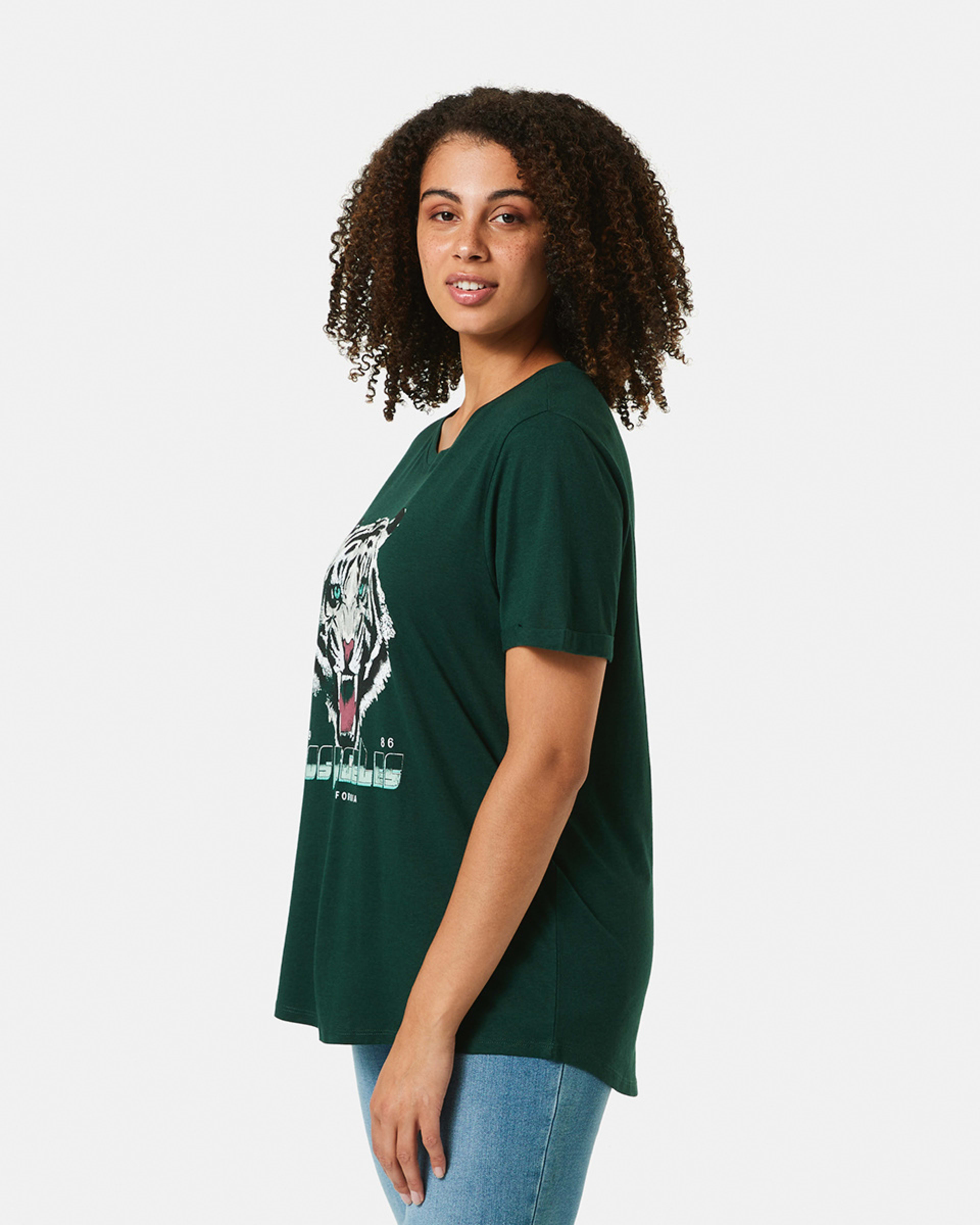 Short Sleeve Detailed Printed Tshirt Kmart