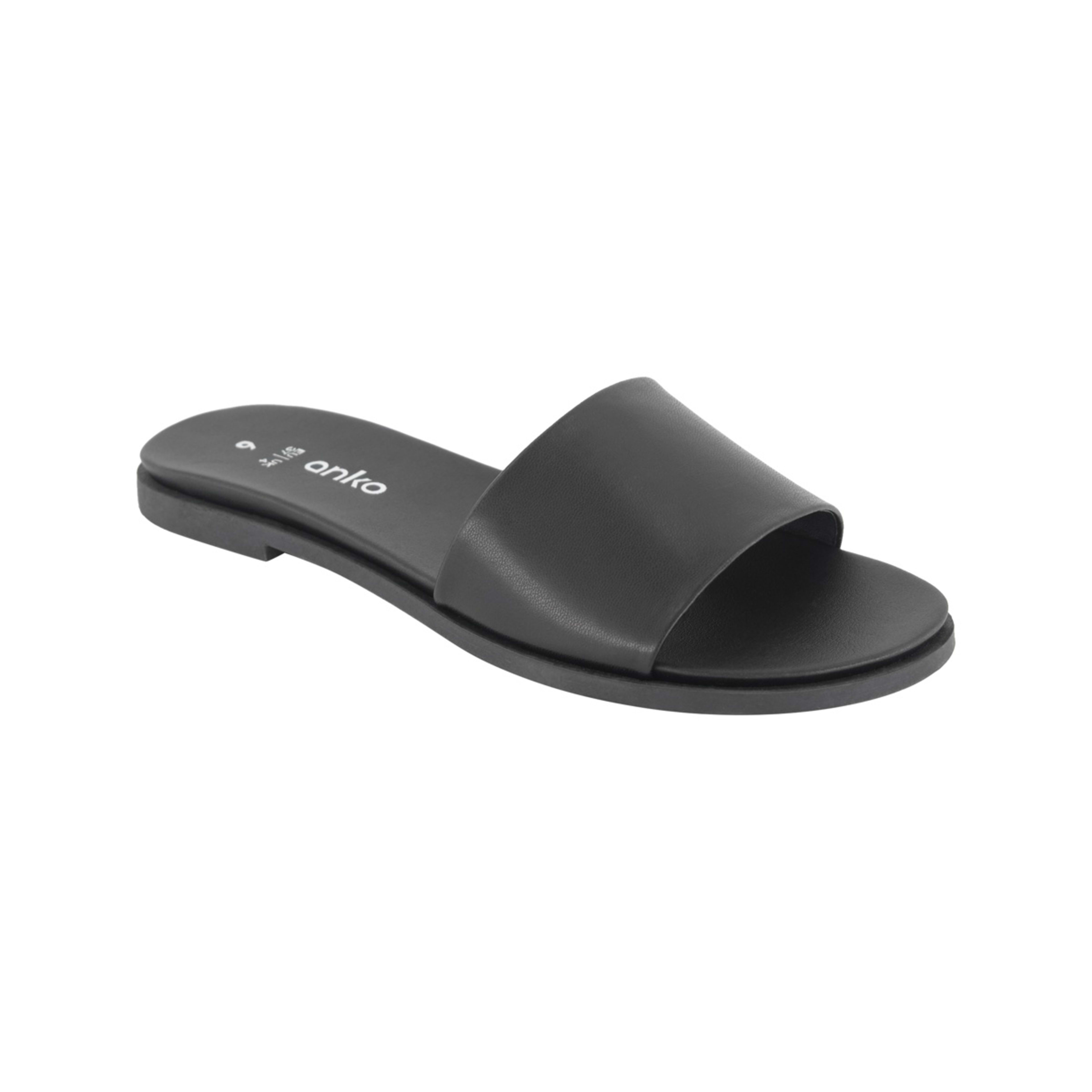 1 Comfort Footbed Slides Black, 1 of 4