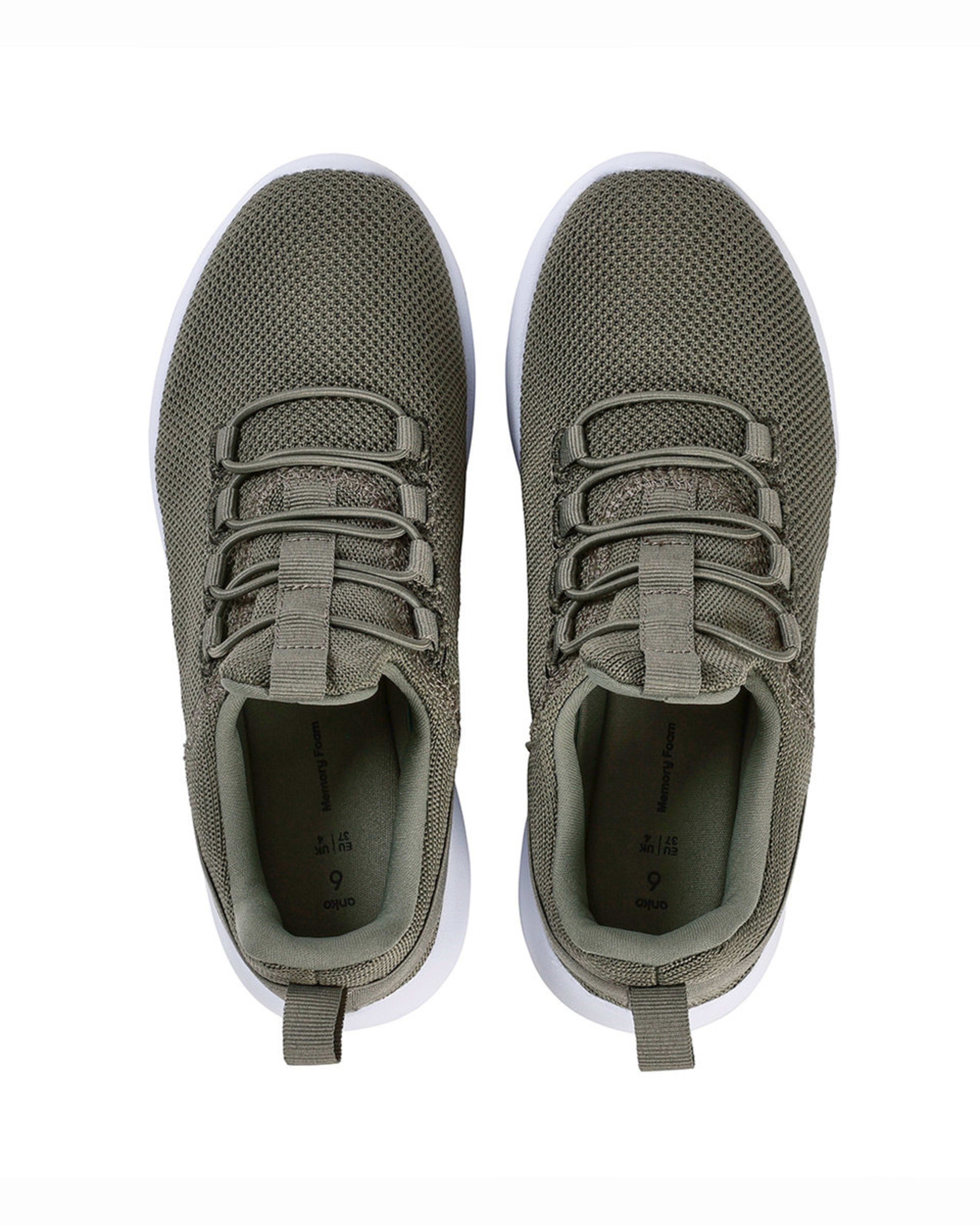 2 Comfort Sneakers with Elastic Laces MOSSMAN GREEN, 2 of 5
