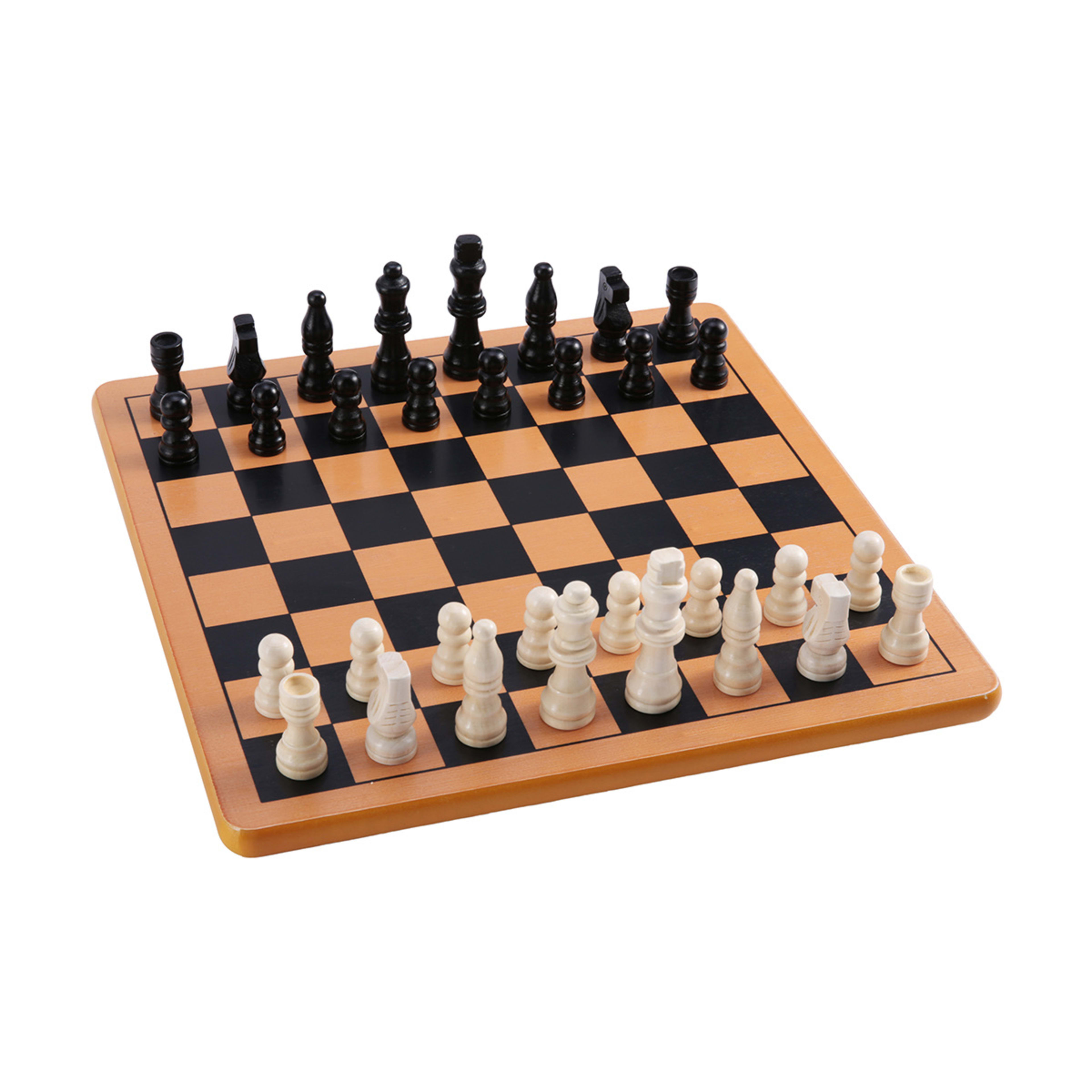 Wooden Chess and Draughts Game Kmart