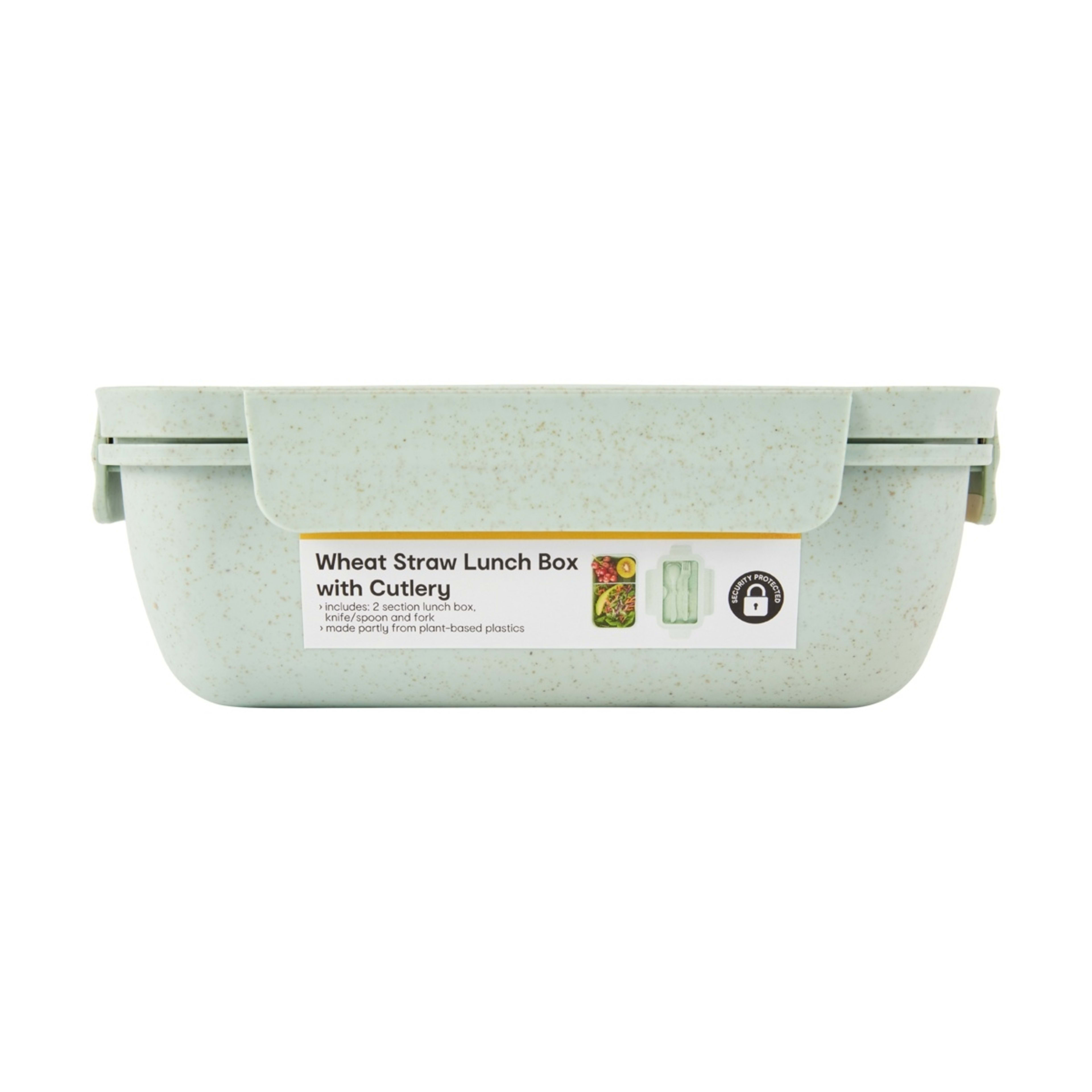 10 Green Wheat Straw Lunch Box with Cutlery, 10 of 10