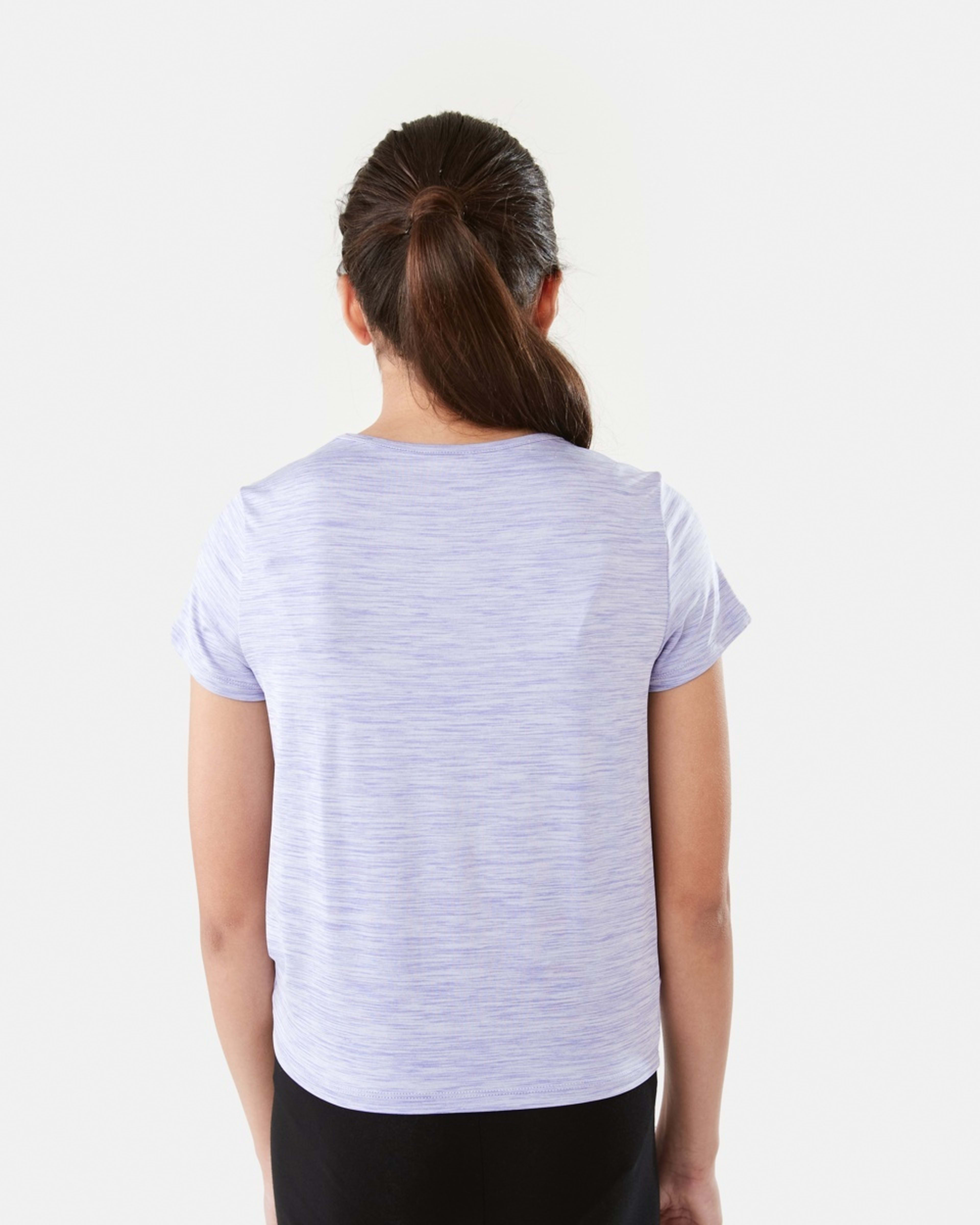 2 Active Kids Twist Front T-shirt Purp Marle, 2 of 9