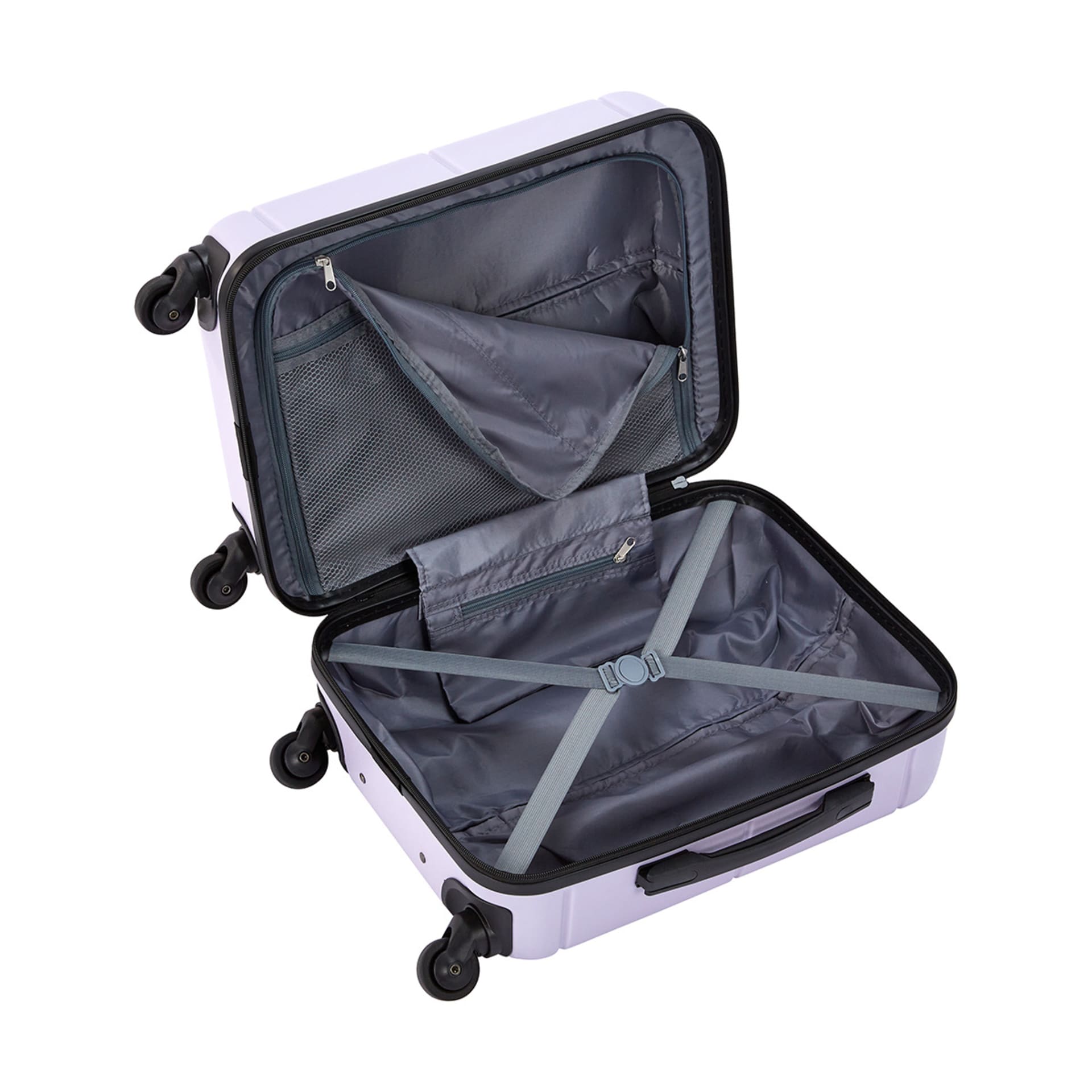 46cm Albany Hard Case 4 Wheels Lavender Kmart