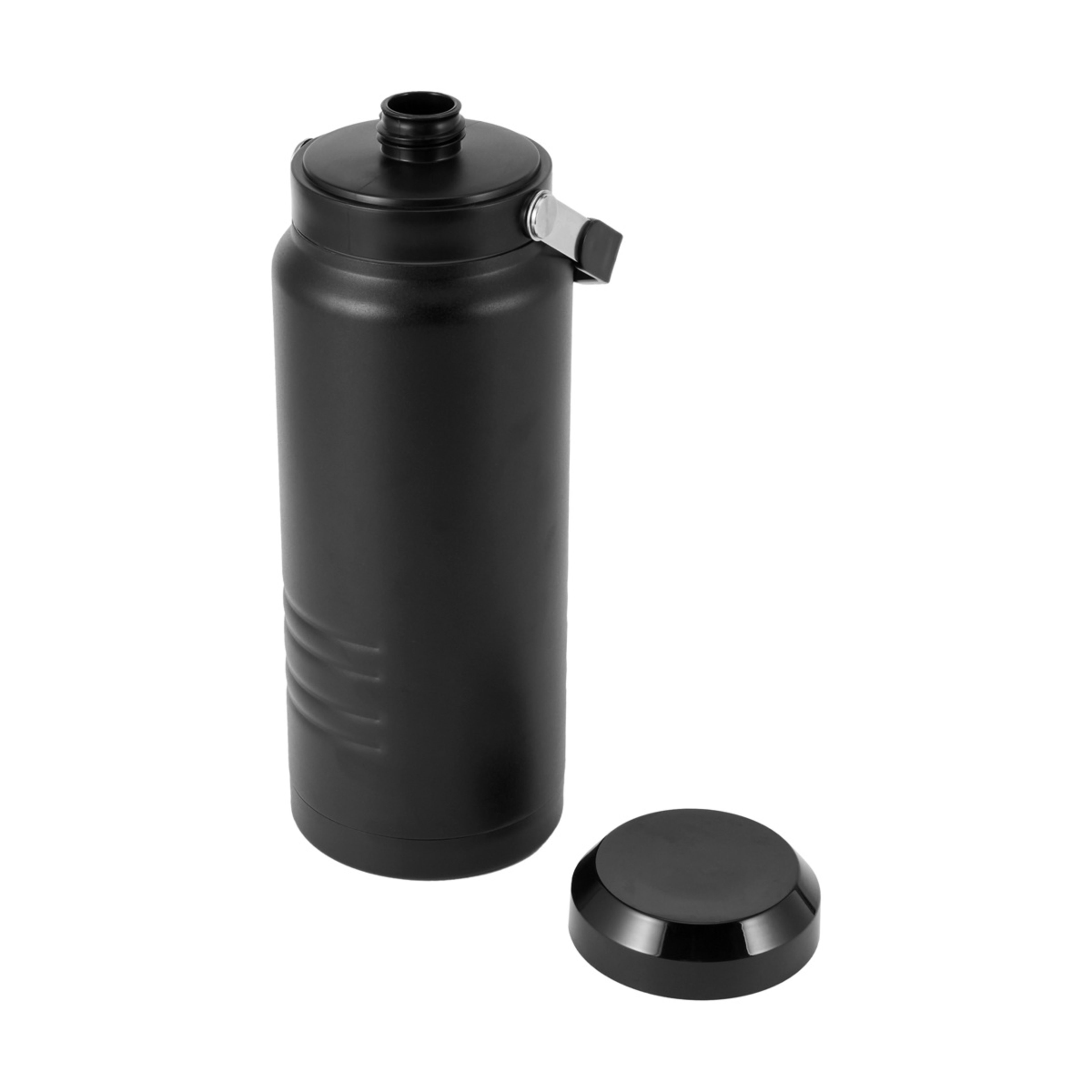 2 2L Black Stainless Steel Top Handle Drink Bottle, 2 of 6