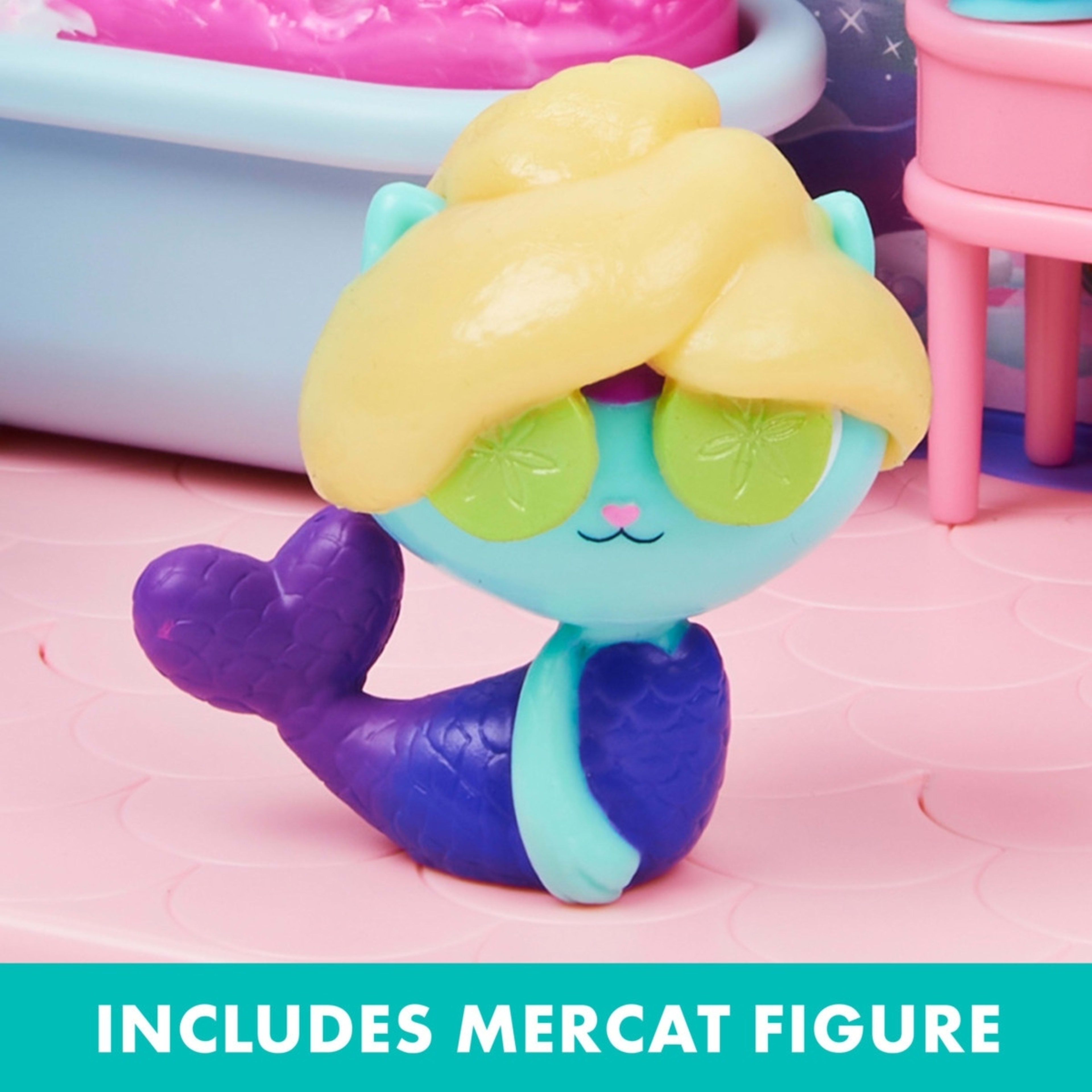 DreamWorks Gabby's Dollhouse MerCat Primp and Pamper Bathroom Set Kmart