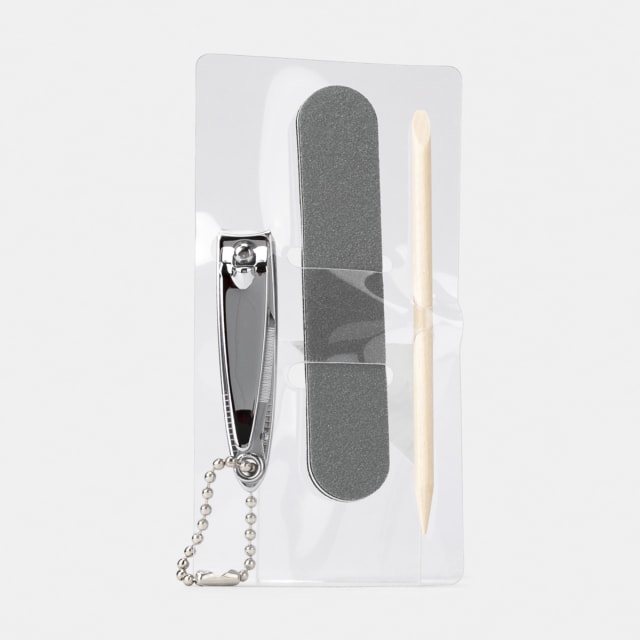 3Piece Nail Clipper with Mini Nail Shaper and Cuticle Stick Kmart