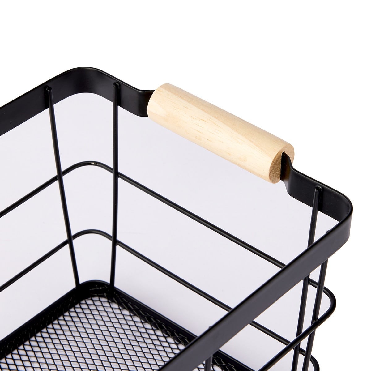 Wire and Wood Basket Kmart