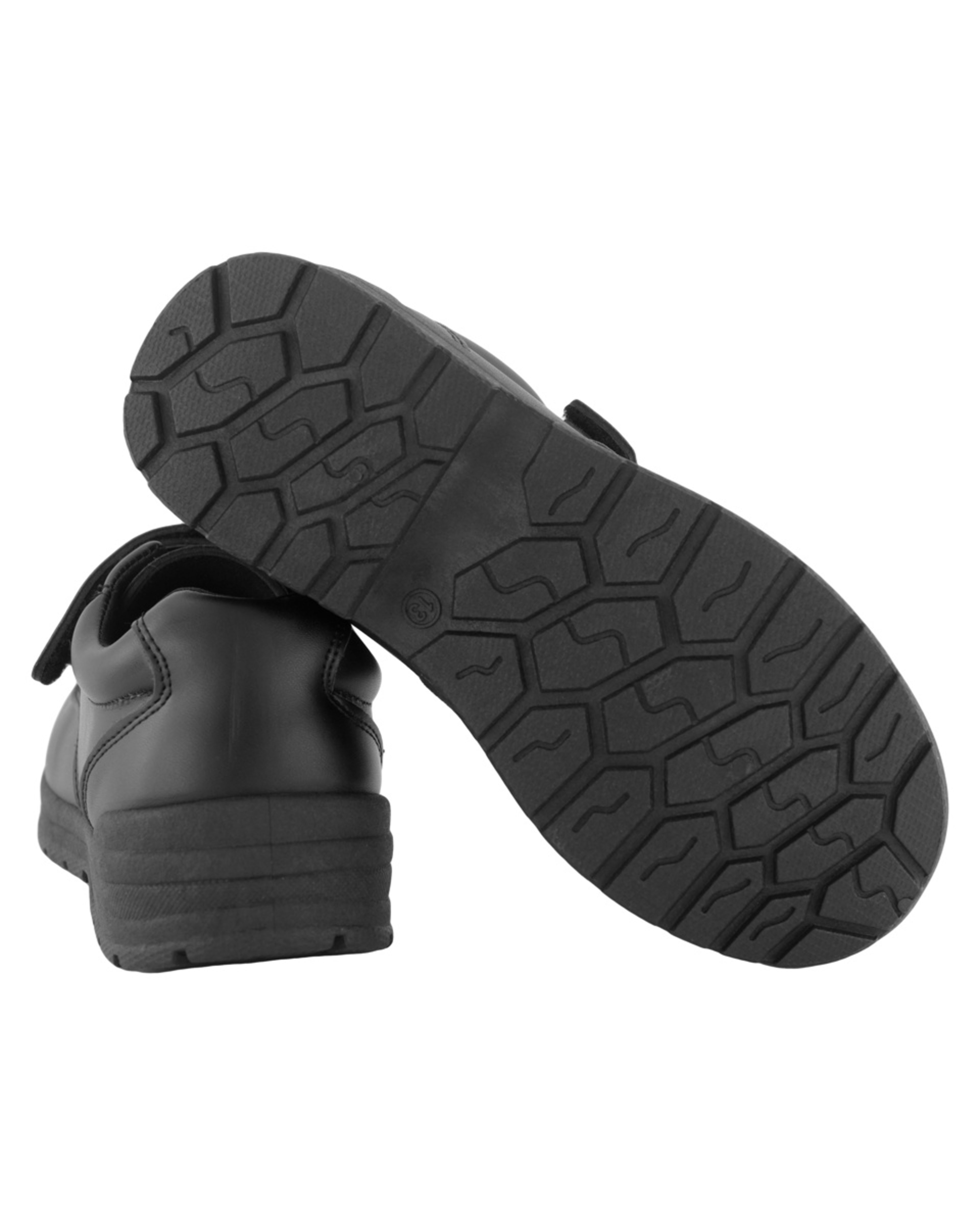 5 Senior Double Adjustable School Shoes Black, 5 of 5
