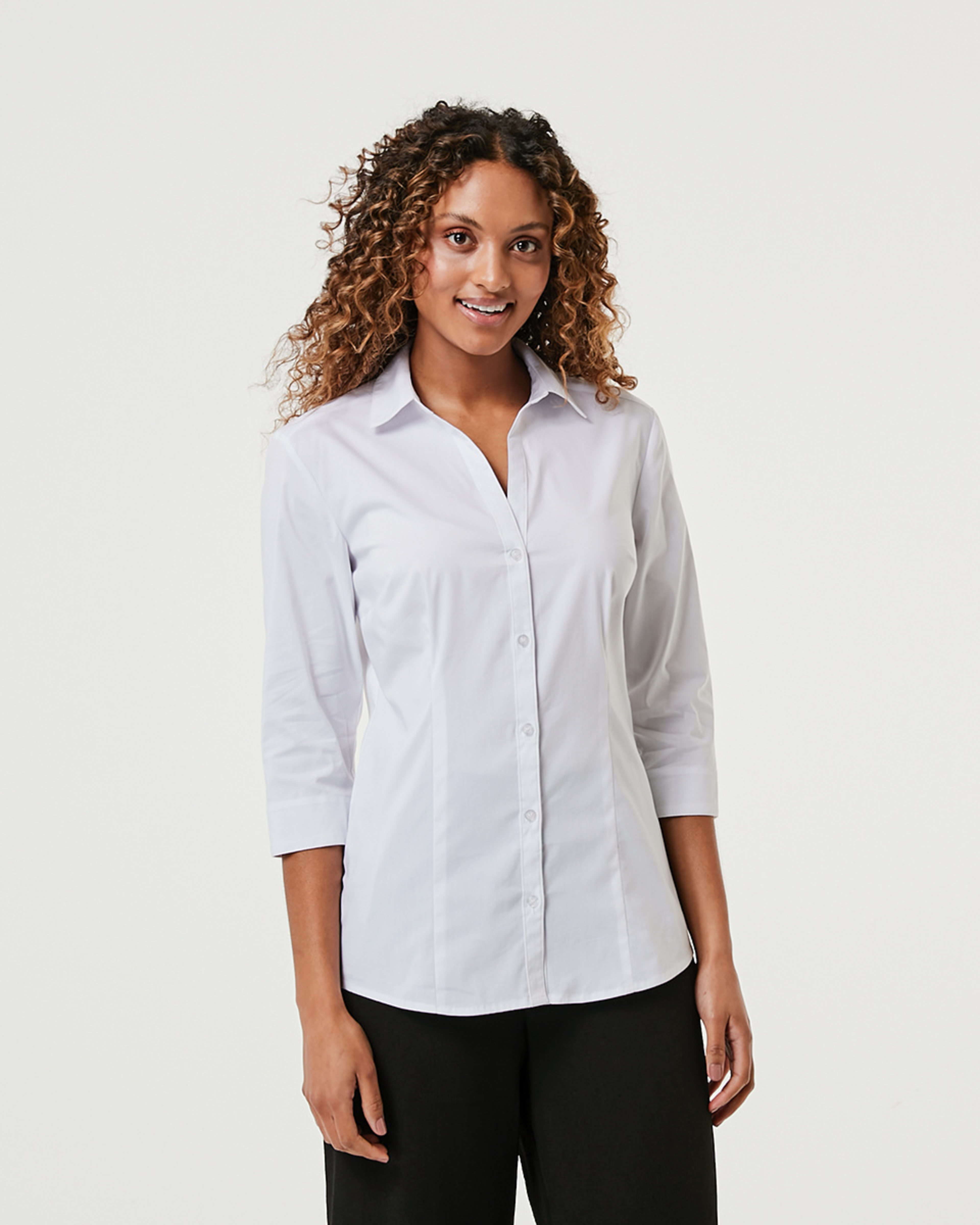 1 3/4 Sleeve Work Shirt White, 1 of 6