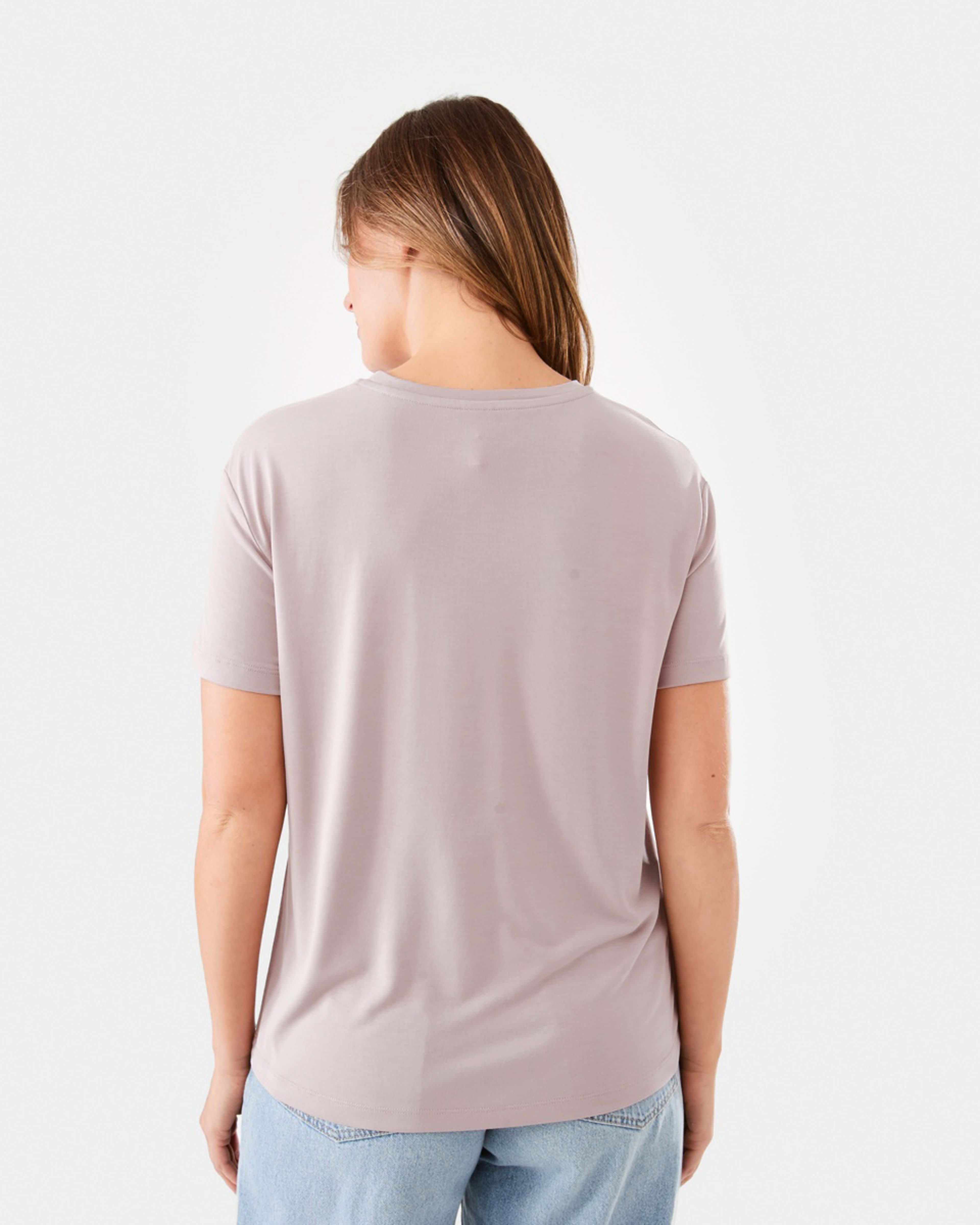 3 Short Sleeve Drape T-shirt Storm Pnk, 3 of 6
