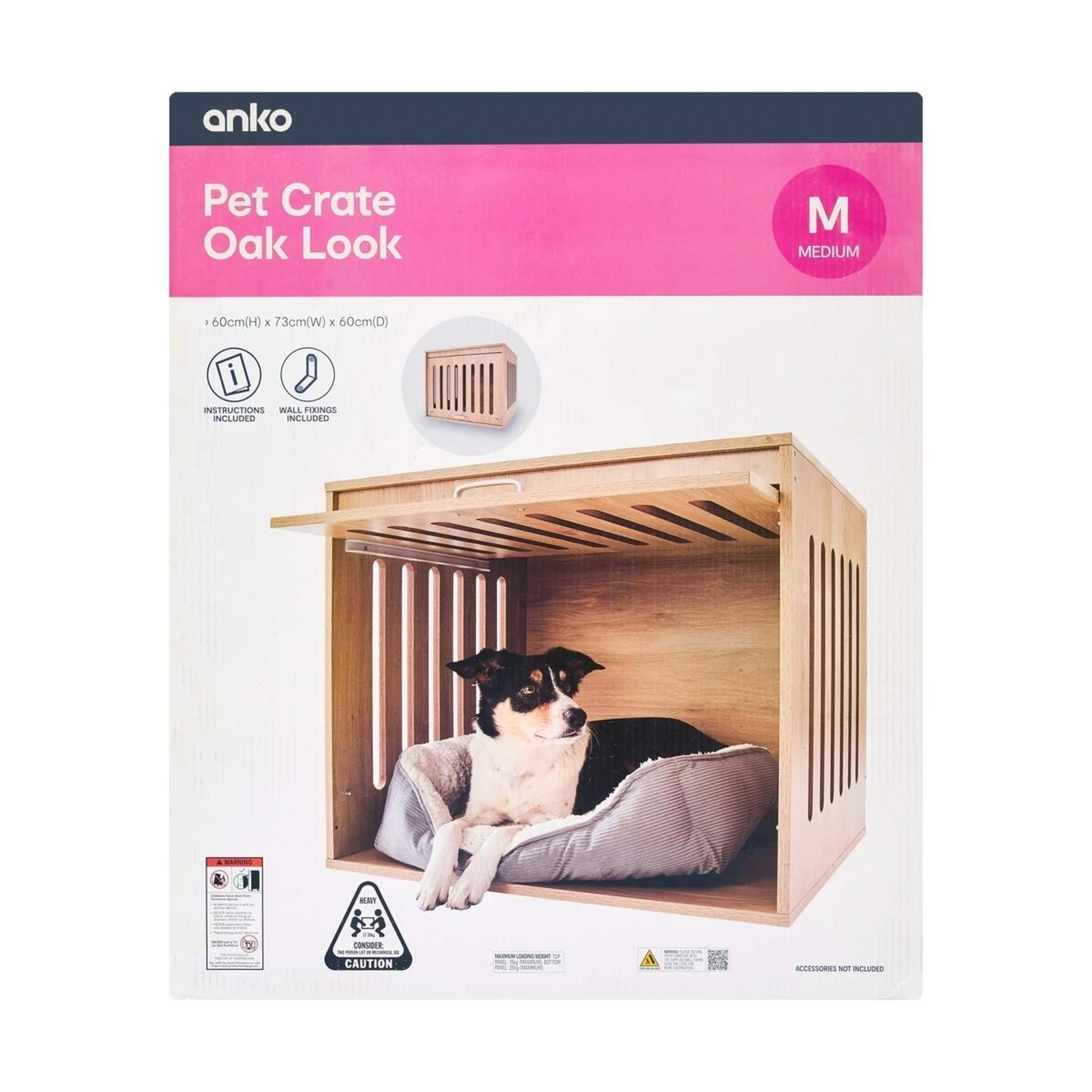 10 Pet Crate Wooden Oak - Medium, 10 of 10