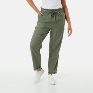 Drawstring Linen Blend Pants - Kmart