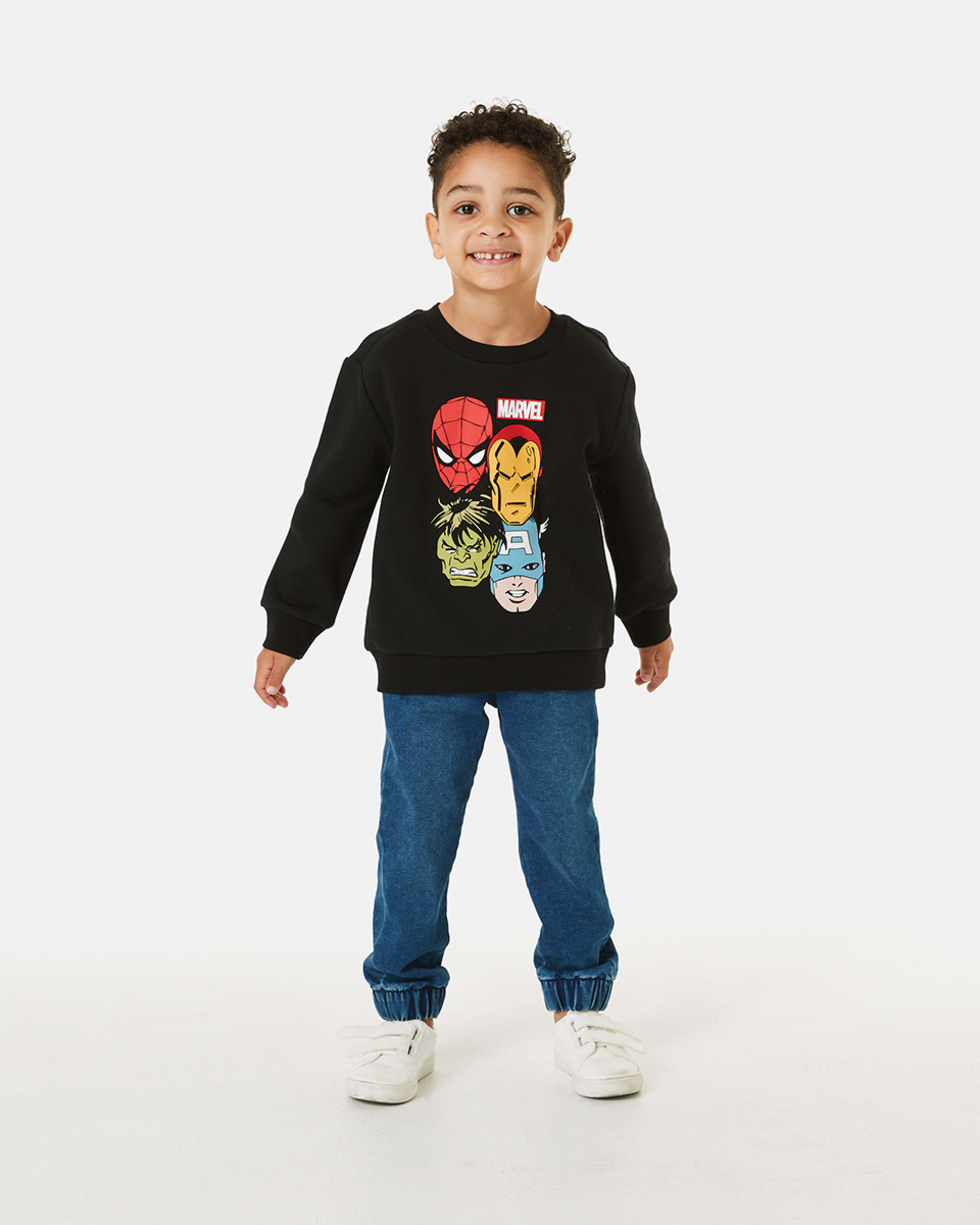 Marvel License Print Crew Neck Sweatshirt Kmart