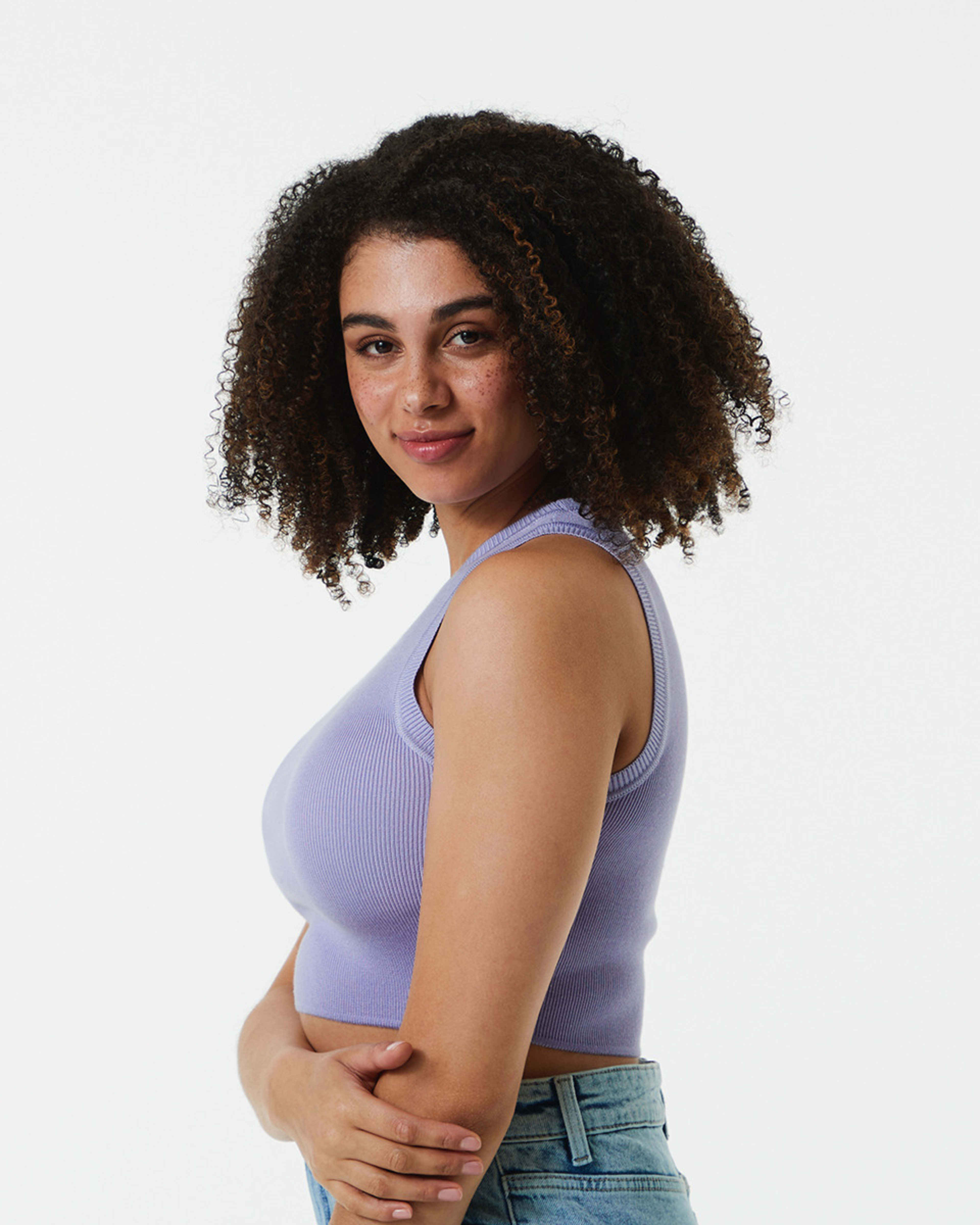 Sleeveless True Knit Crop Tank Top Kmart