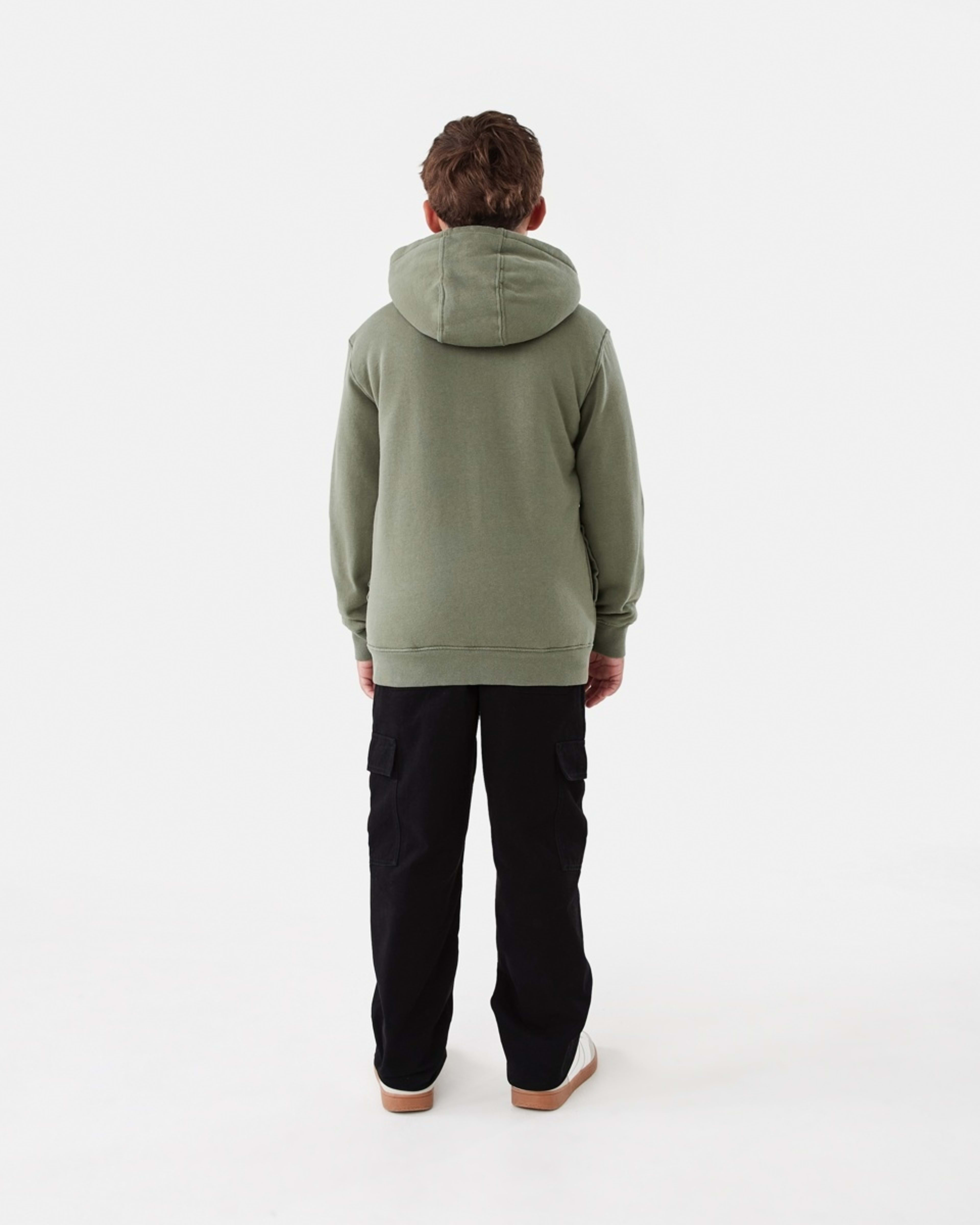 7 Sherpa Lined Zip Through Hoodie Grn 4 Leaf, 7 of 7