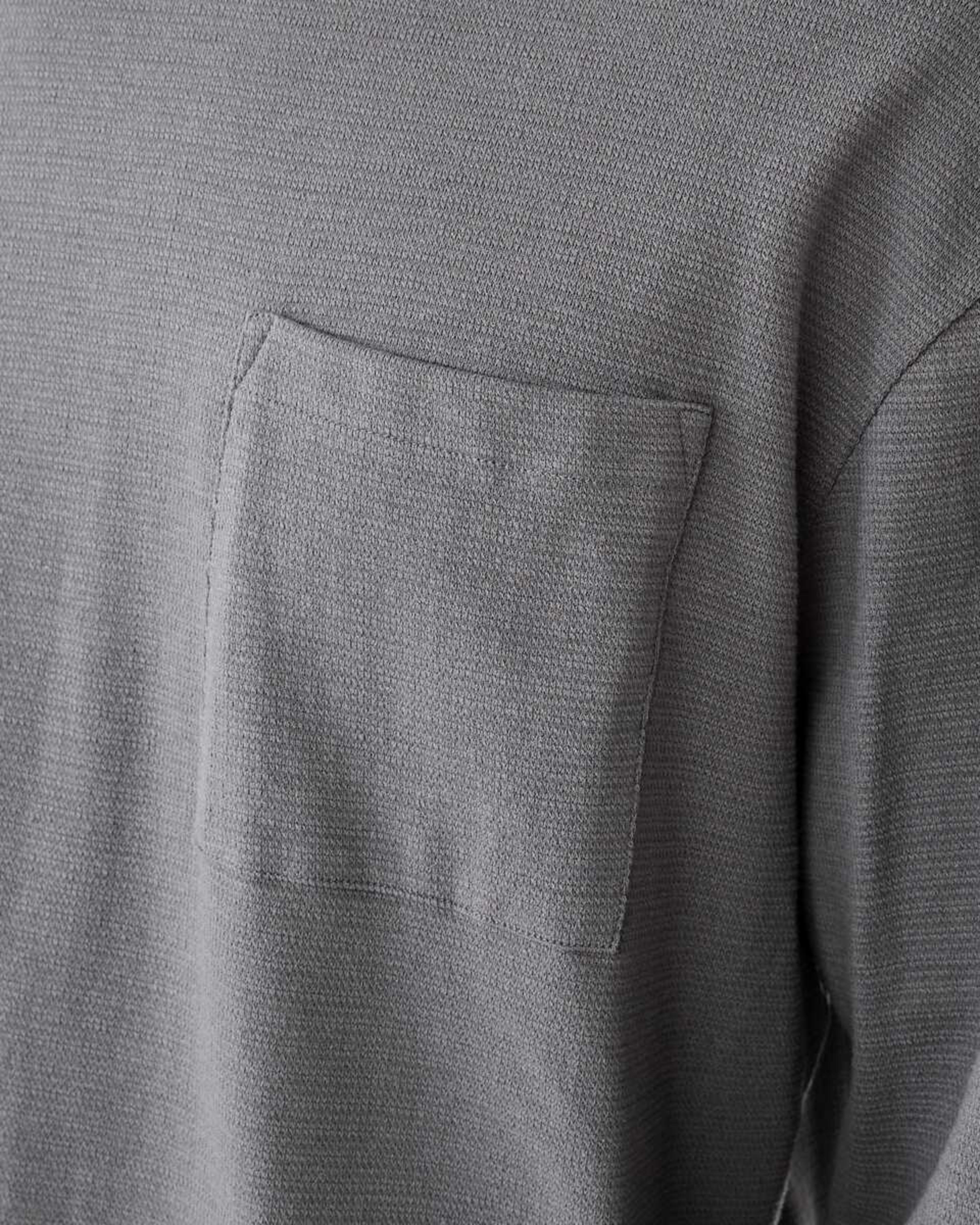 5 Long Sleeve Oversized Textured T-shirt Seal Grey, 5 of 5