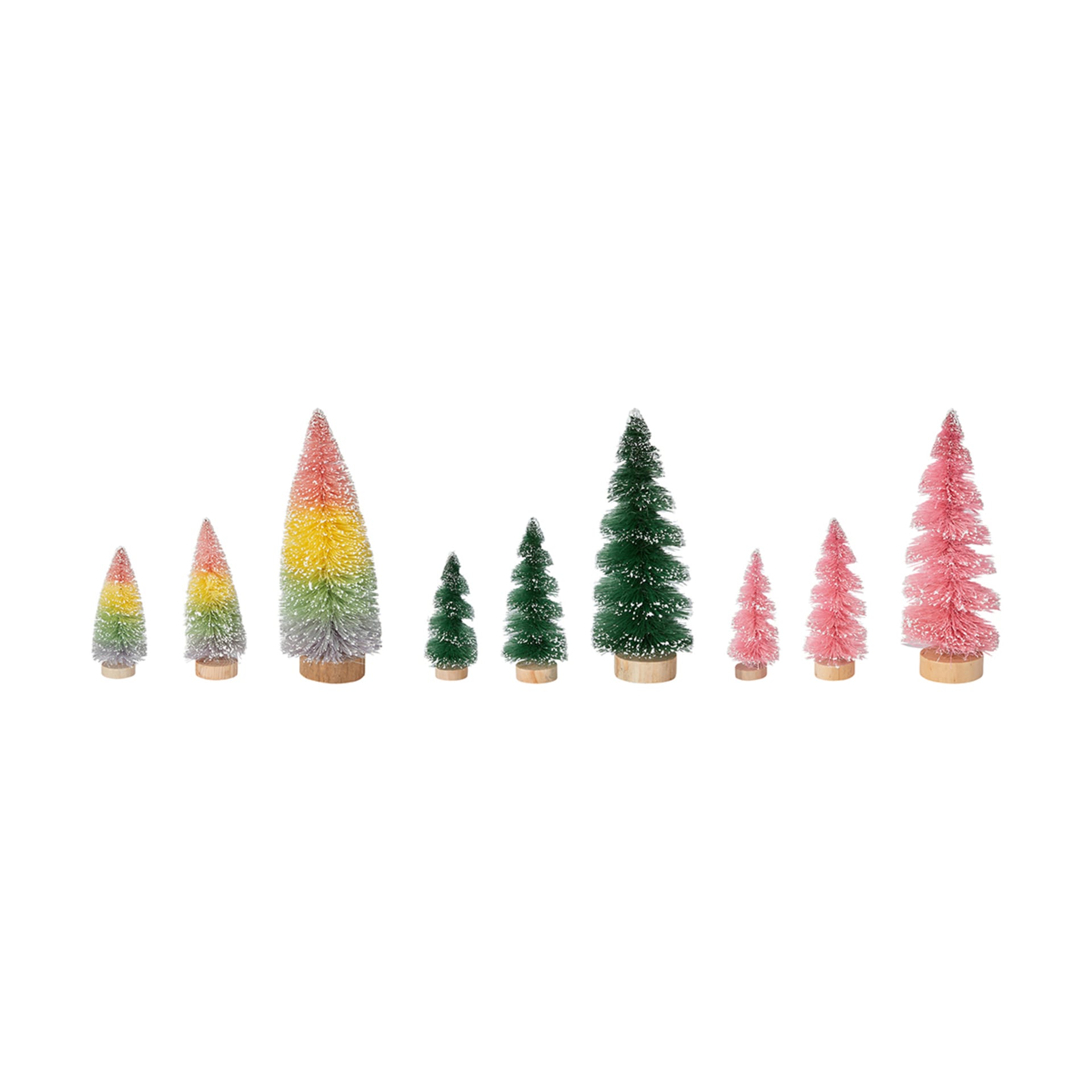 3 Pack Christmas Bottlebrush Tree Decoration Assorted Kmart