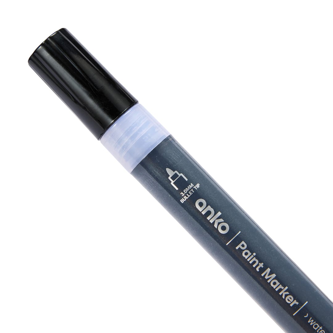 6 Pack Acrylic Paint Markers Black and White Kmart