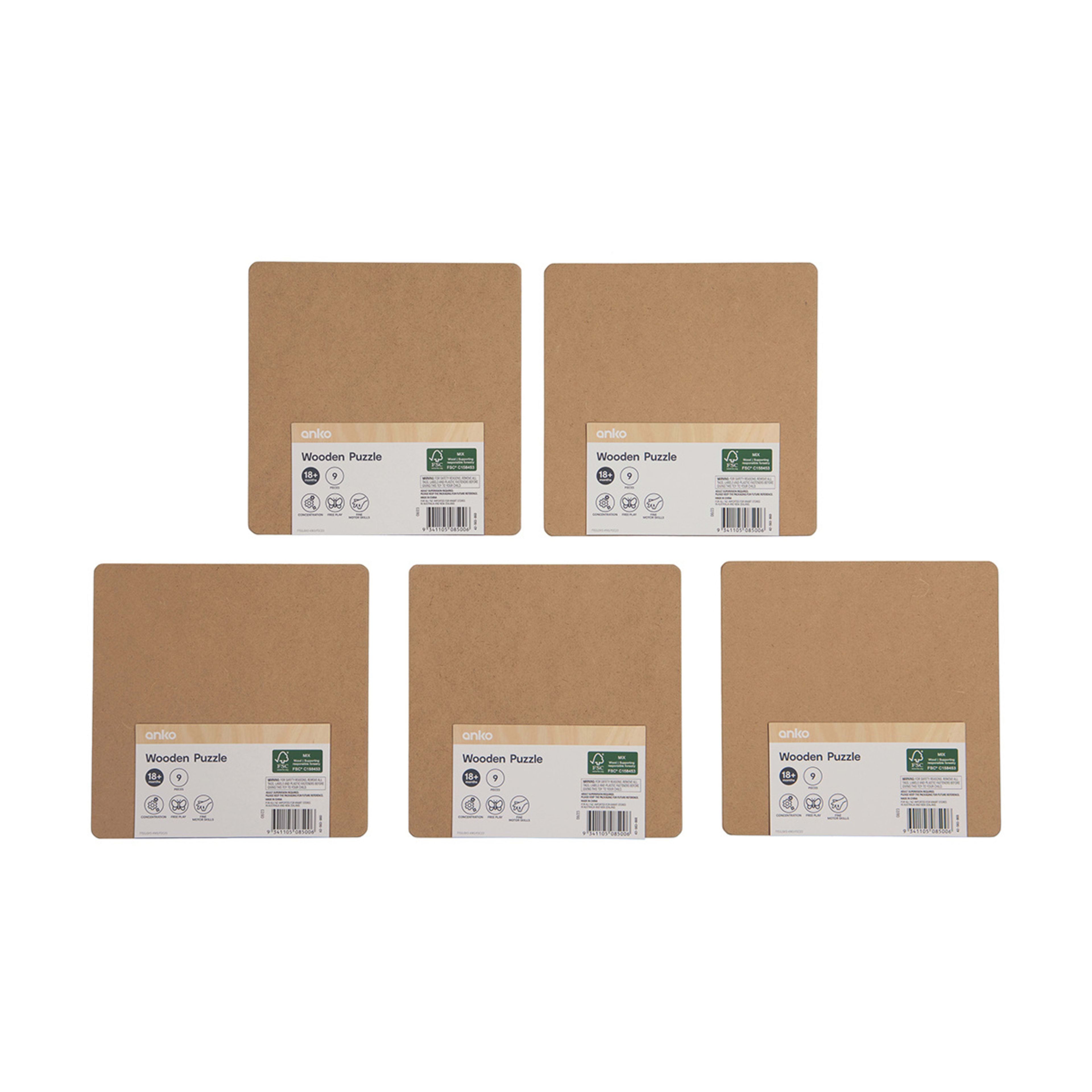 6 Wooden Jigsaw Puzzle - Assorted, 6 of 6