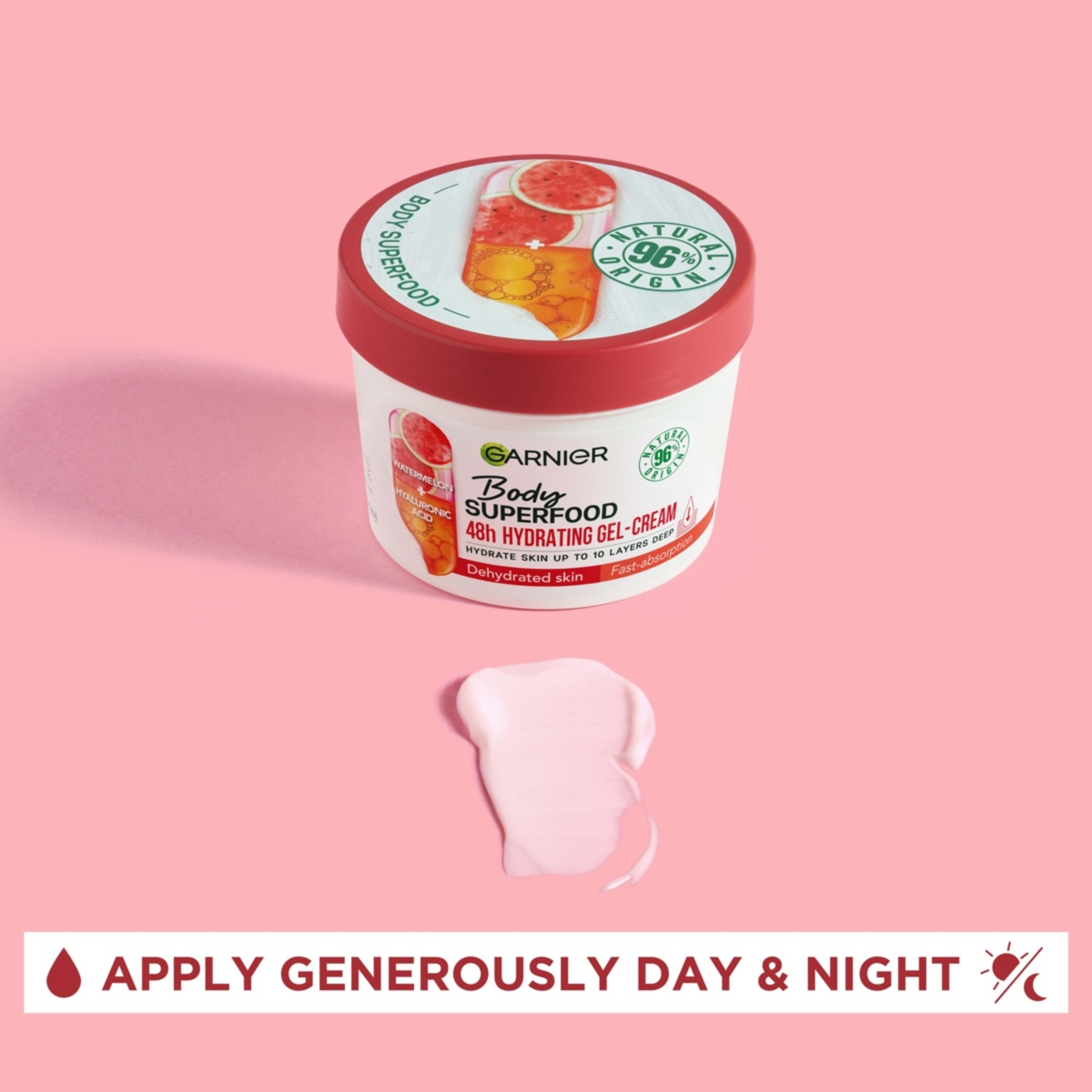 6 Garnier Body Superfood 48H Hydrating Gel-Cream - Watermelon and Hyaluronic Acid, 6 of 8