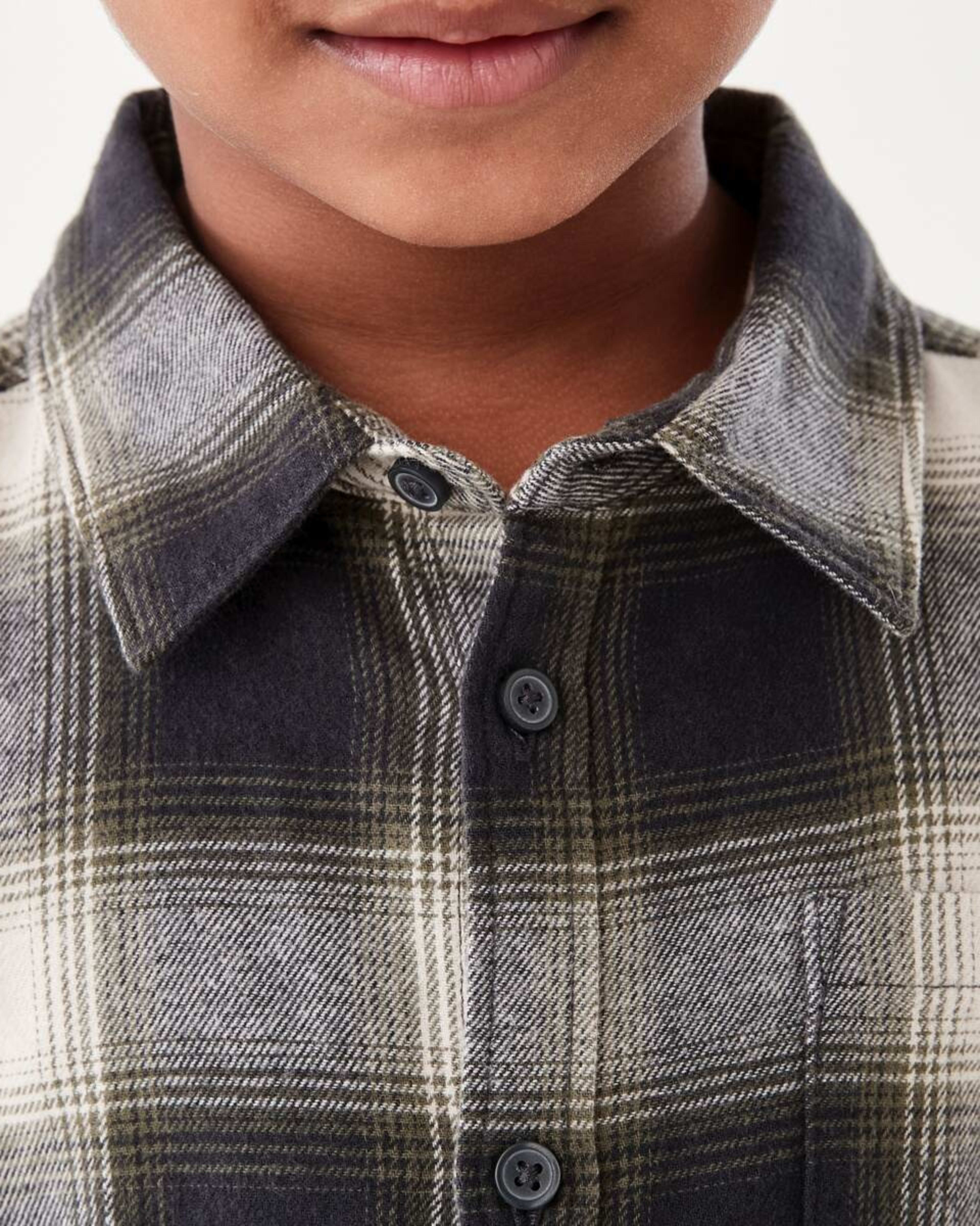 4 Yarn Dyed Flannel Shirt Grn Check, 4 of 9