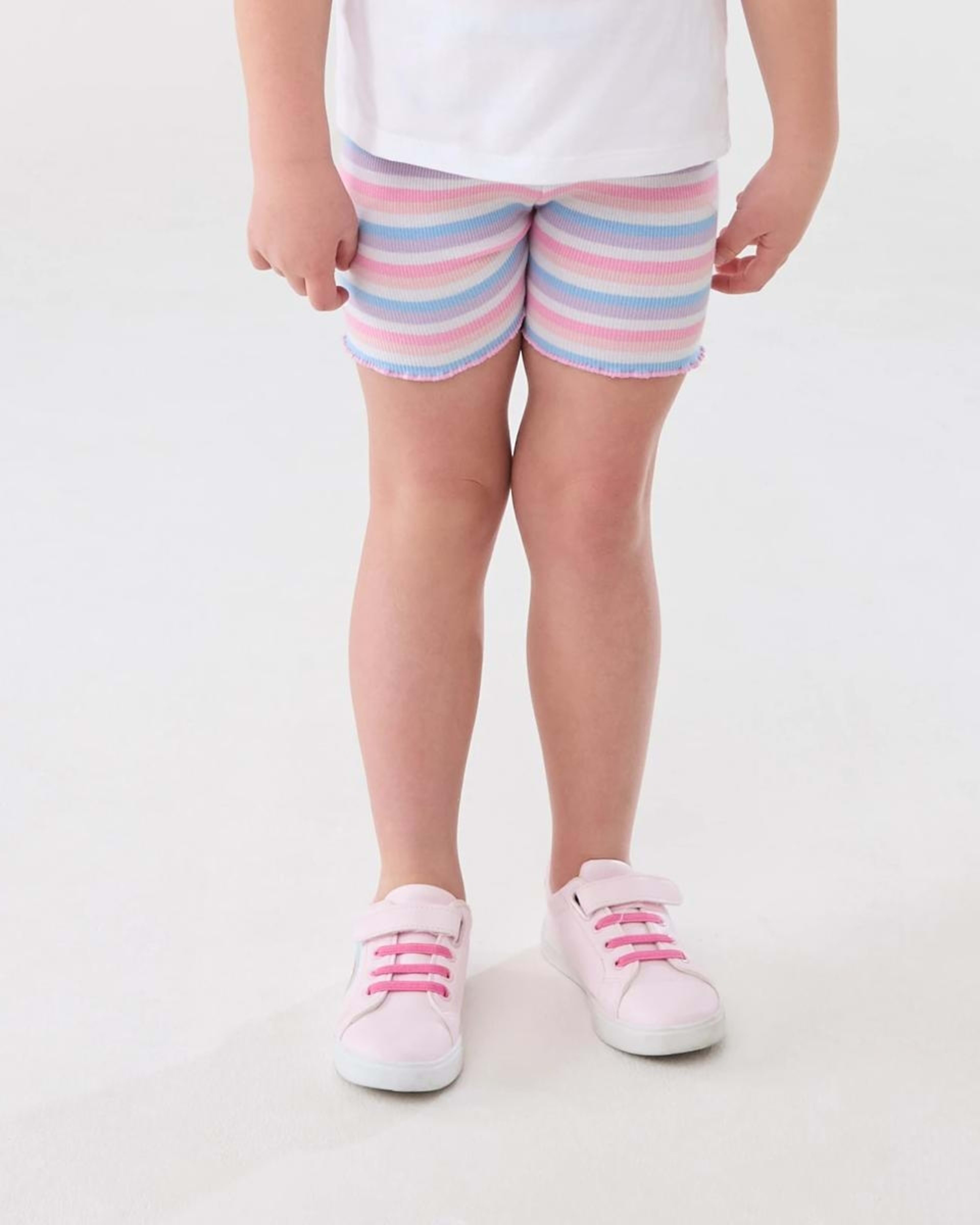 1 Printed Rib Bike Shorts VIVID STRIPE MULTI, 1 of 5