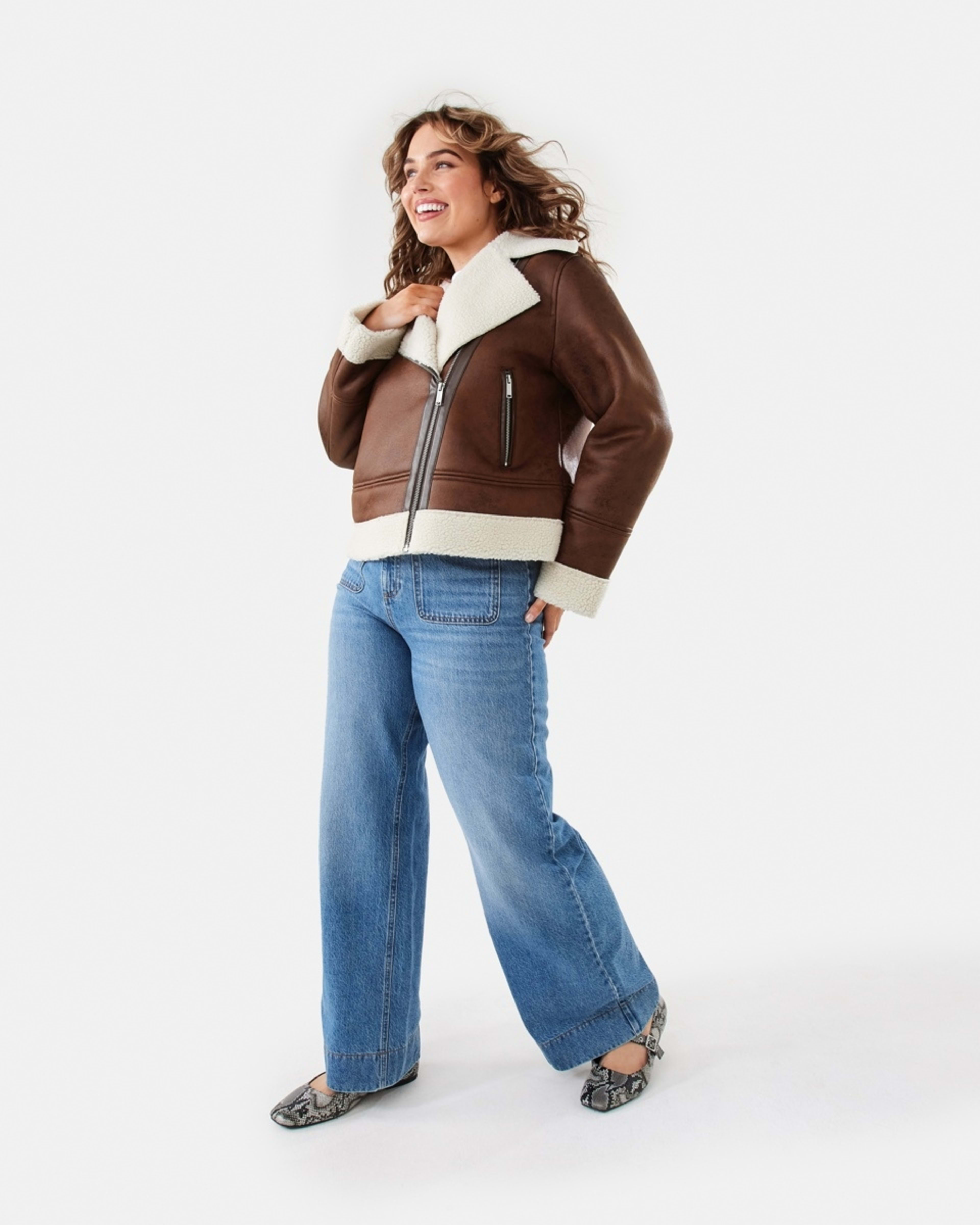 3 Wide Leg Pocket Jeans MID WASH, 3 of 10