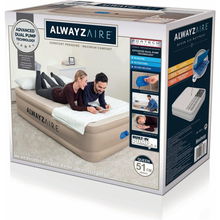 AlwayzAire Airbed with Builtin Pump Queen Size Kmart