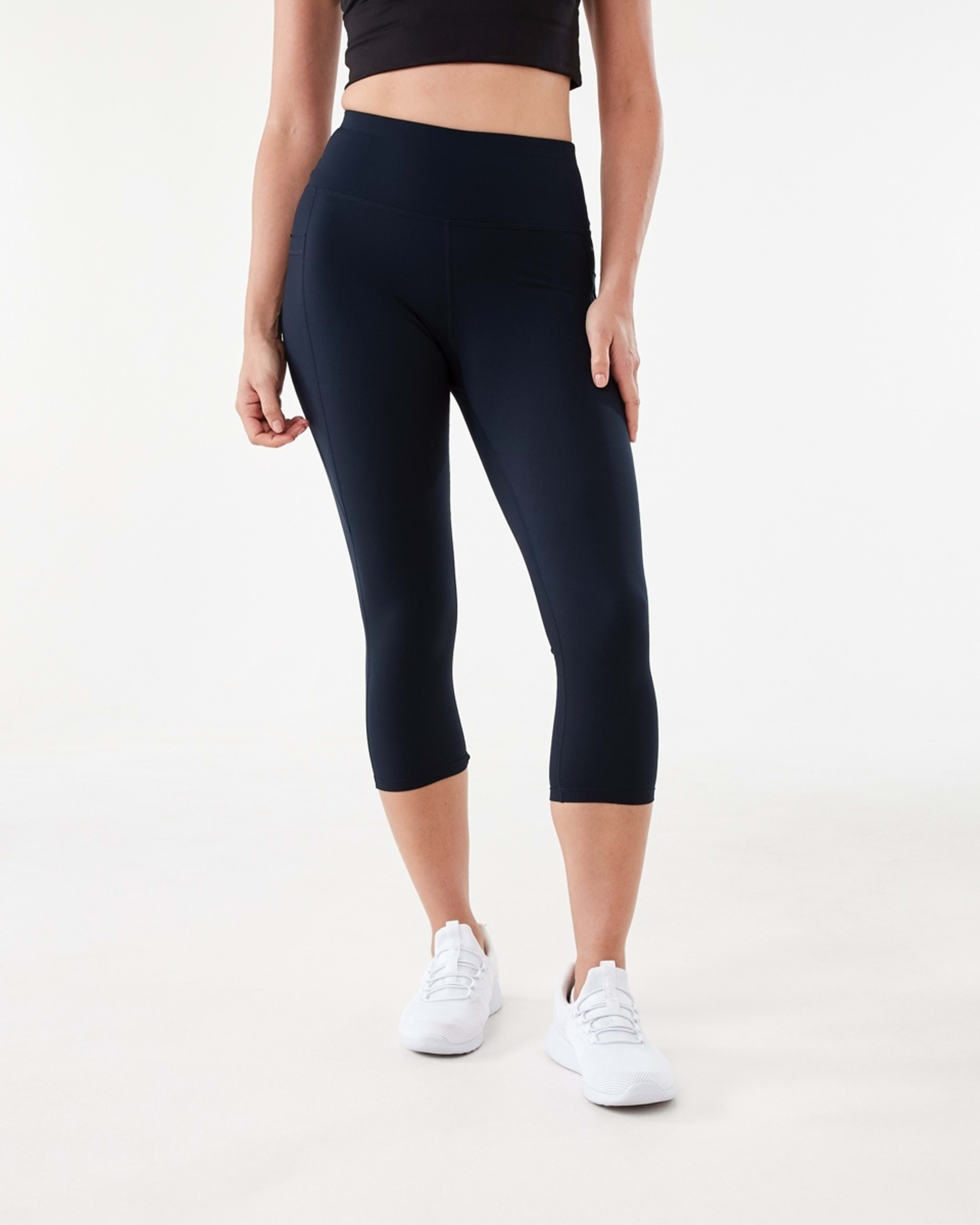 1 Active Womens Crop Training Leggings SKY CAPTAIN, 1 of 5