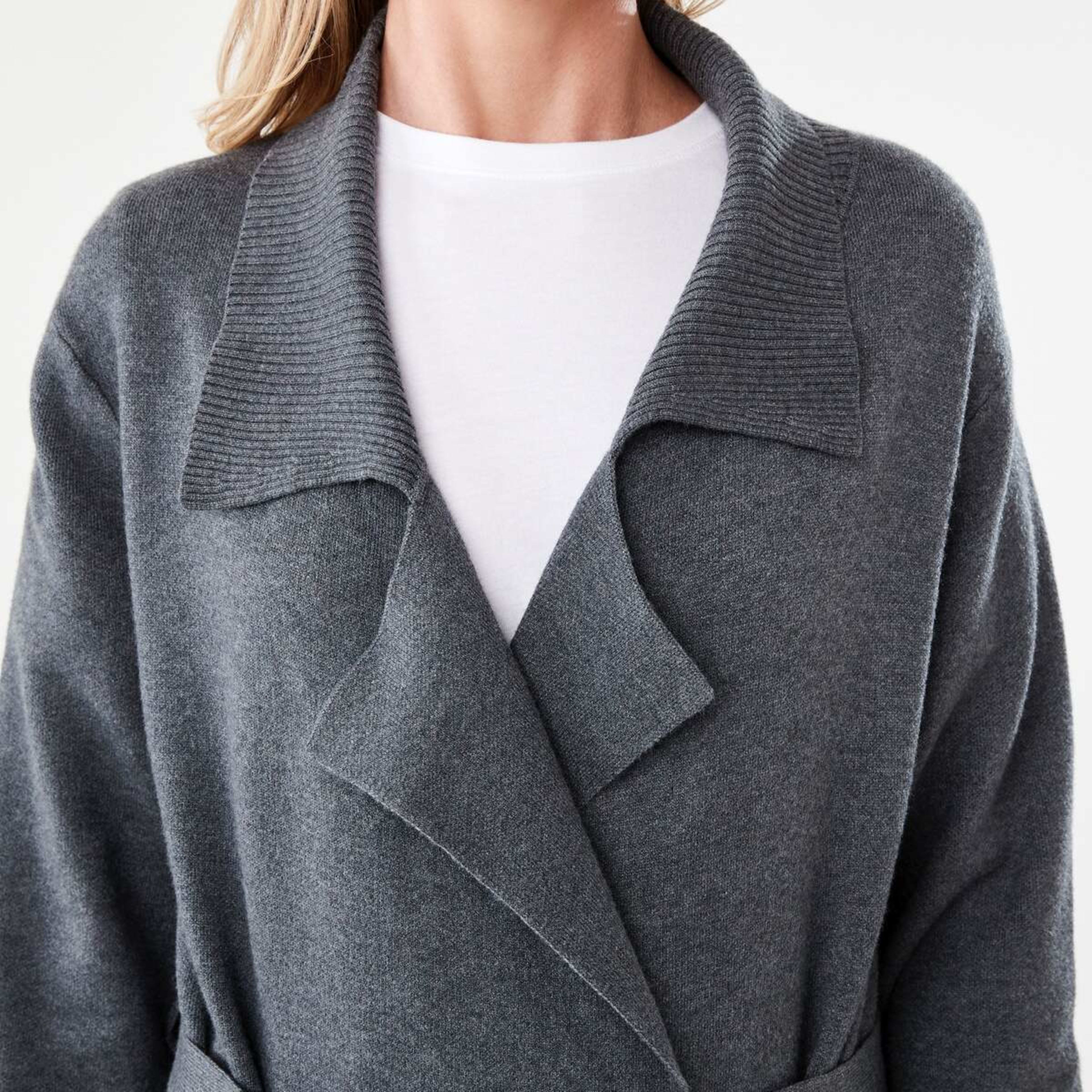 6 Trench Coatigan Gry Chmrle, 6 of 8