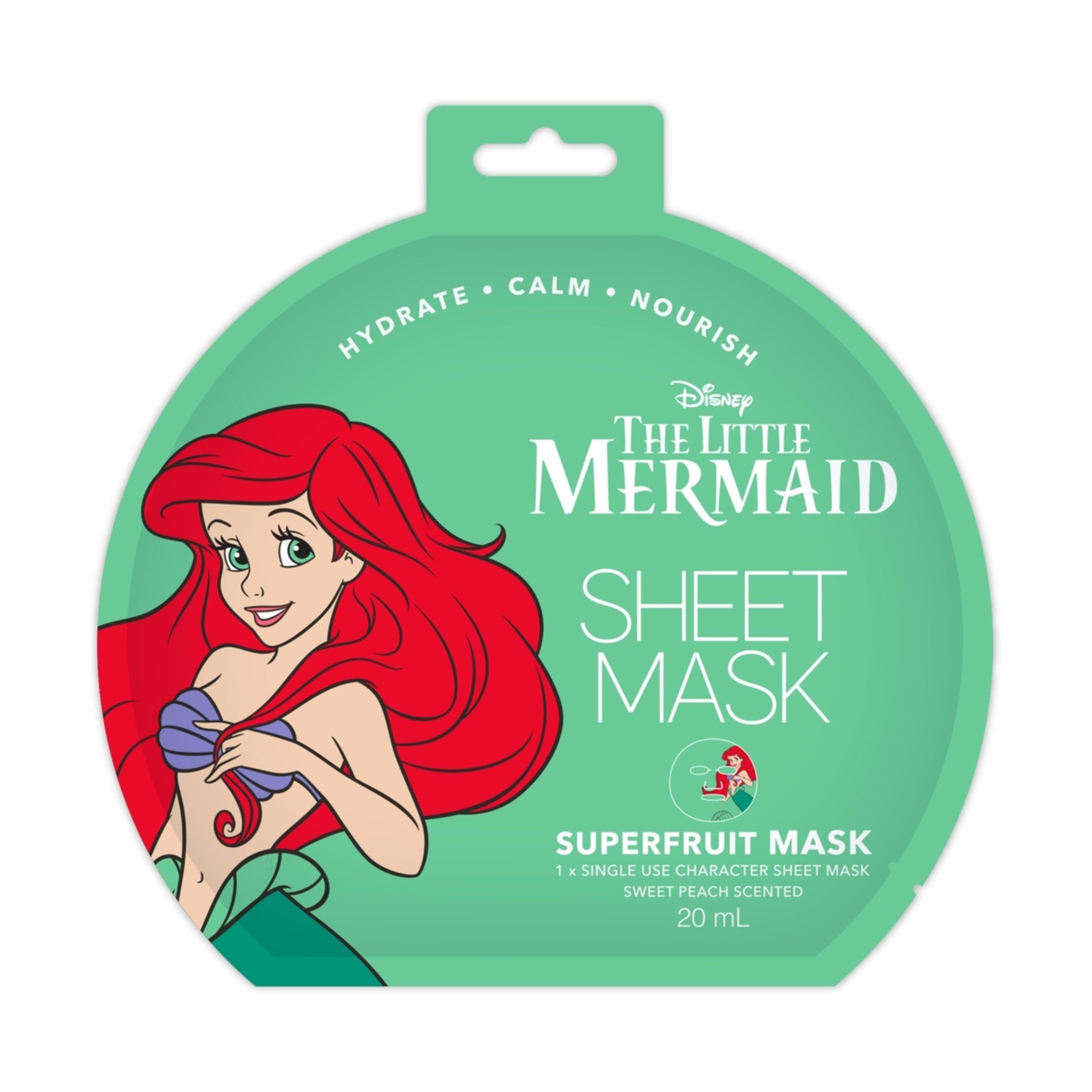 1 Disney The Little Mermaid Superfruit Sheet Mask 20ml - Sweet Peach Scent