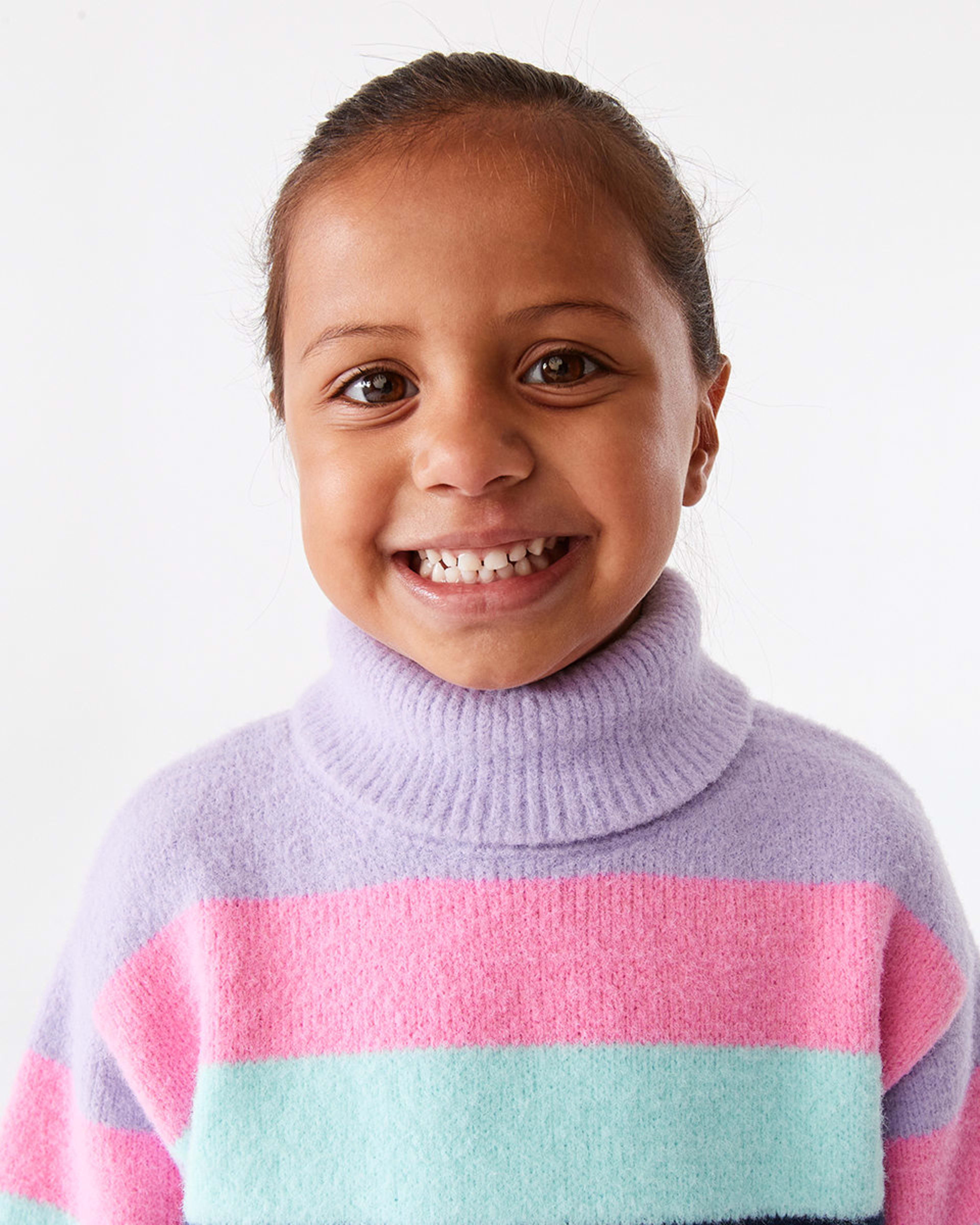 Stripe Roll Neck Knit Jumper Kmart