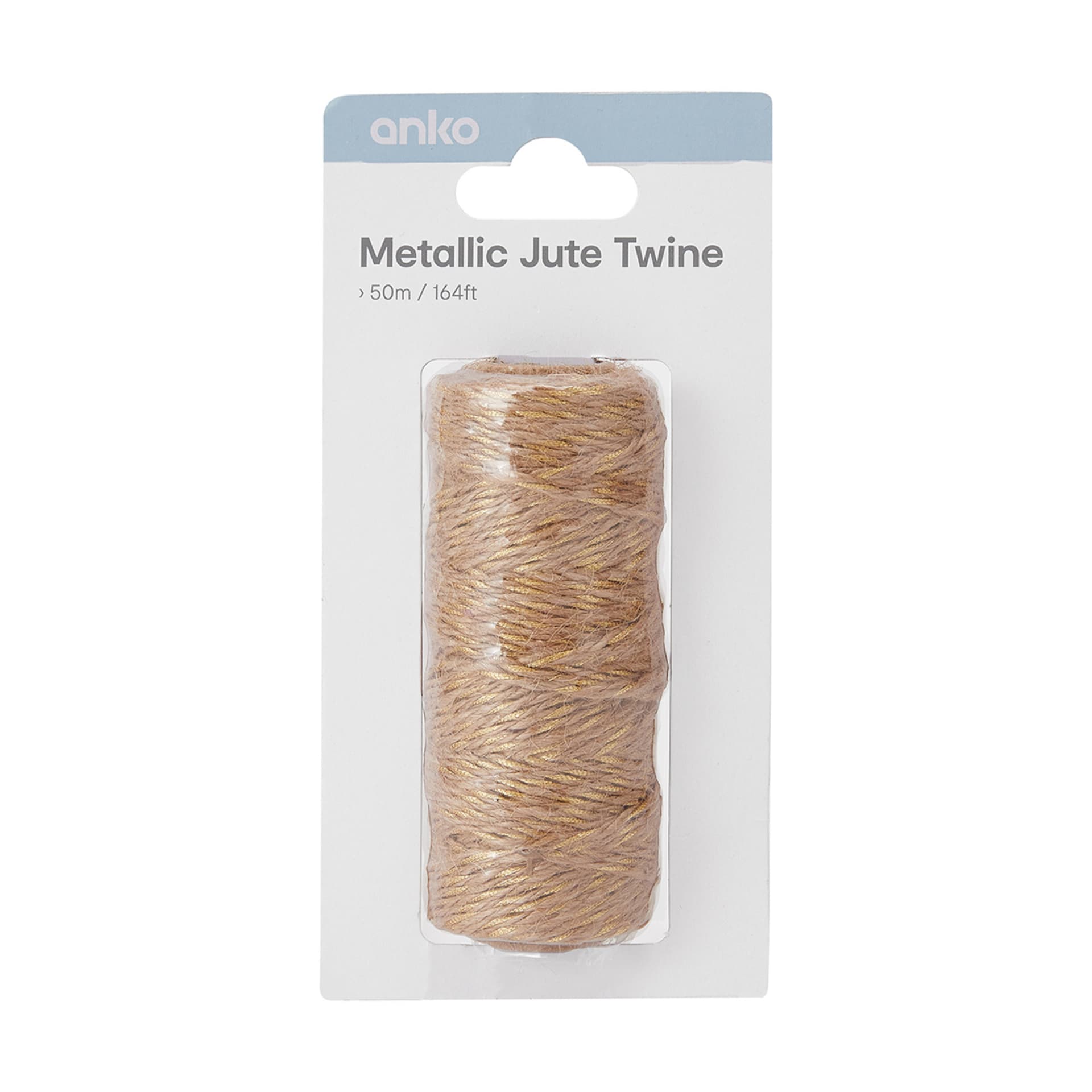 50m Metallic Jute Twine Kmart