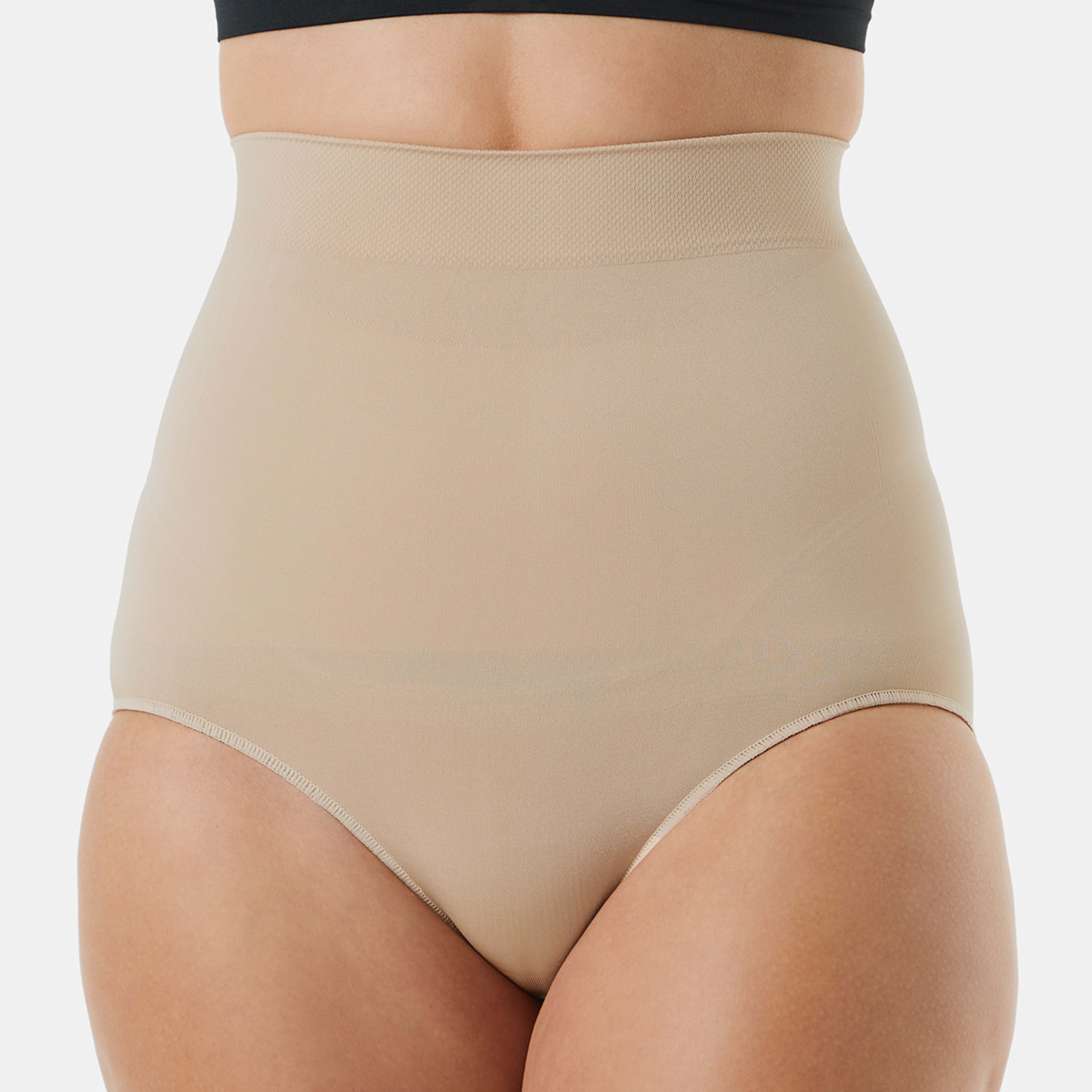 4 2 Pack Seamfree Shaping Full Briefs Blk Beige, 4 of 8