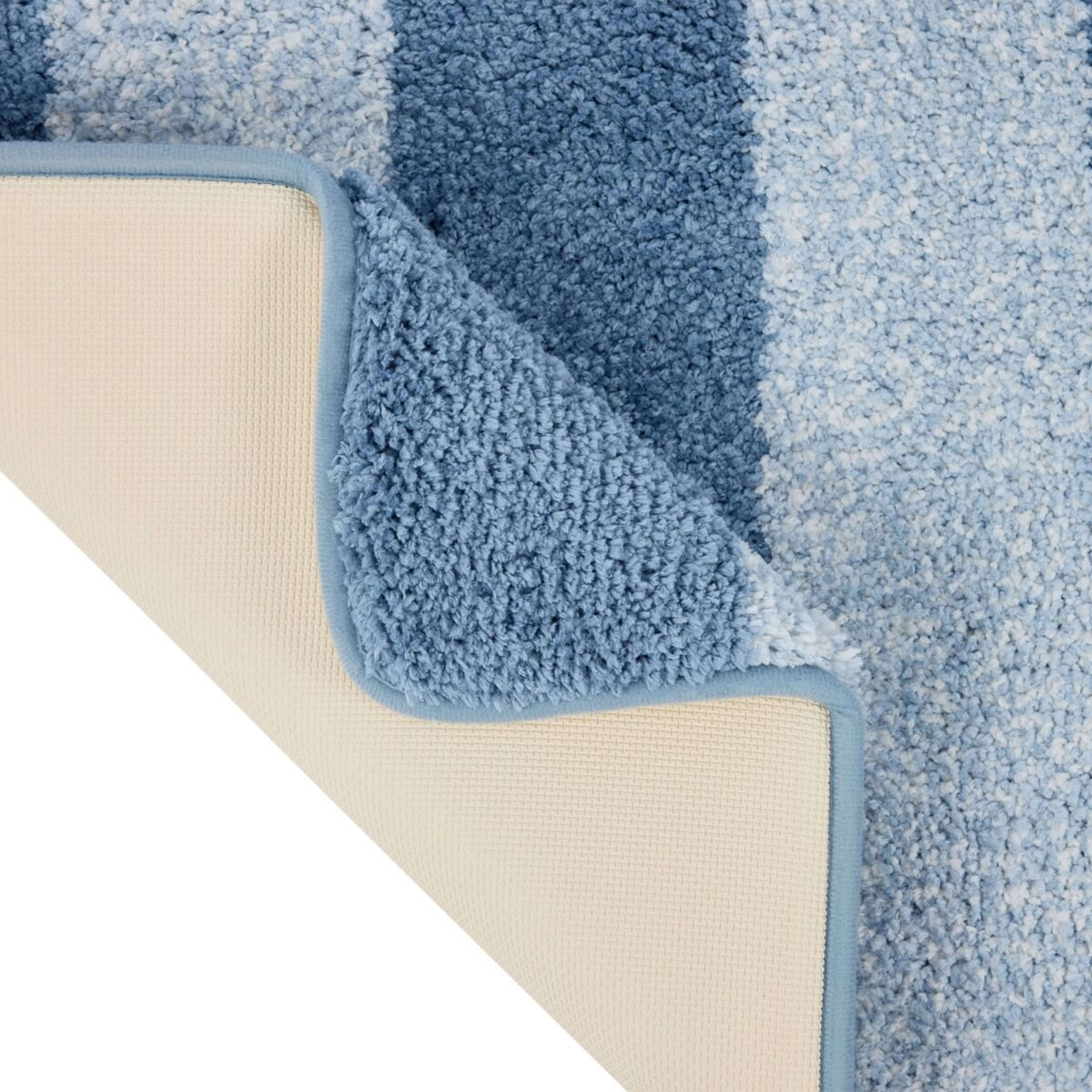 2 Memory Foam Bath Mat - Blue, 2 of 5