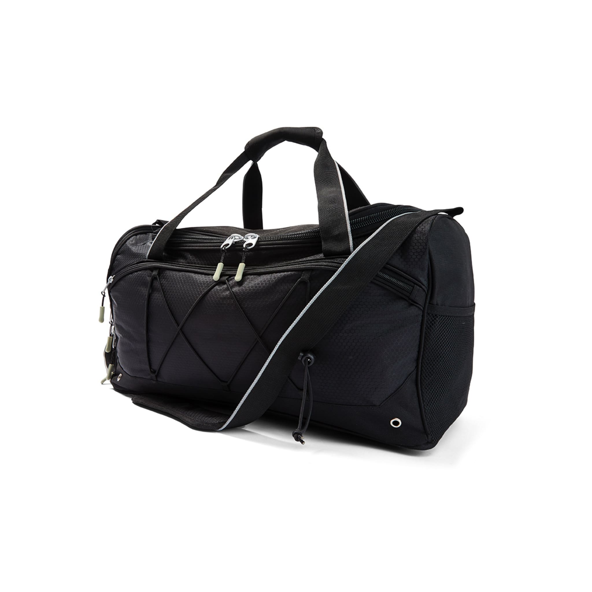 40L Duffle Bag with Bungee Cord Black Kmart