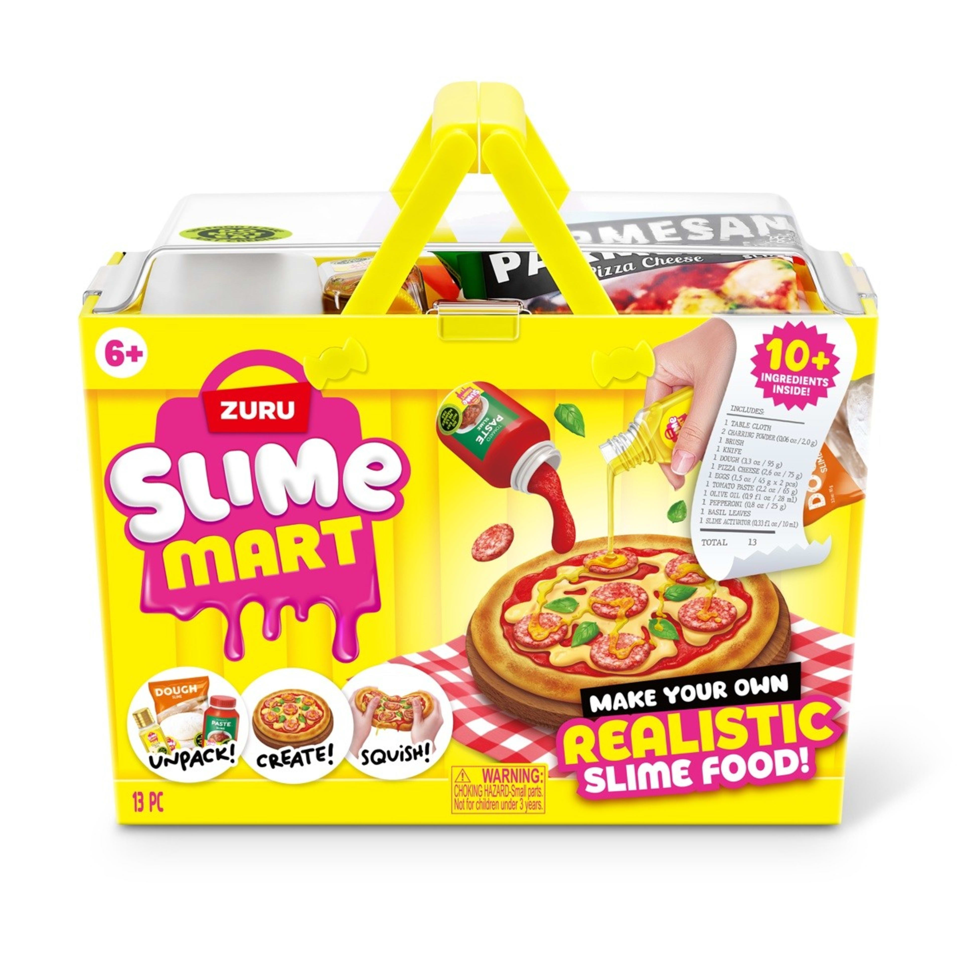 1 13 Piece Zuru Slime Mart Make Your Own Realistic Slime Food Playset - Pizza, 1 of 8