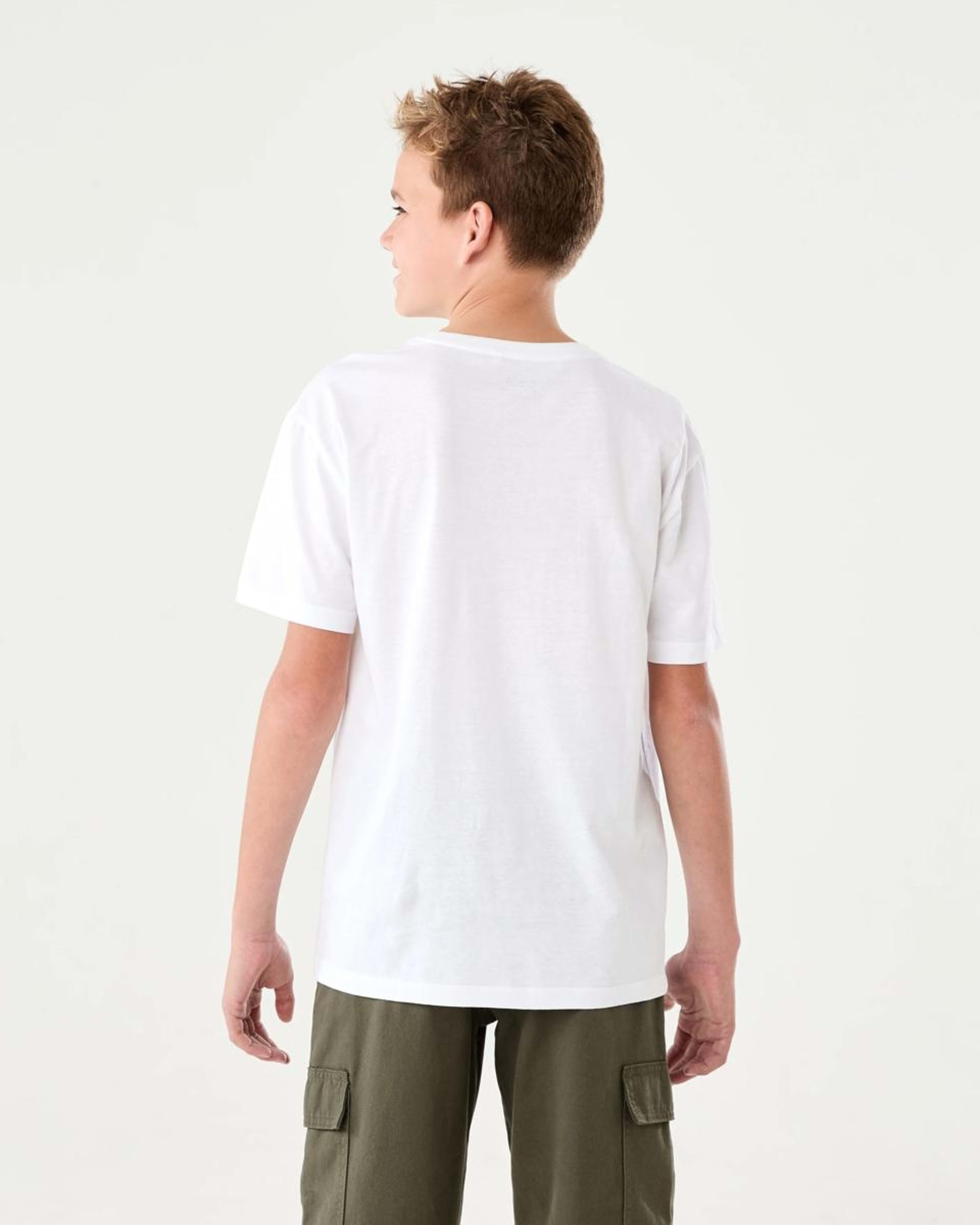2 Short Sleeve Graphic Print T-shirt LA SKATE OF MIND WHITE, 2 of 7