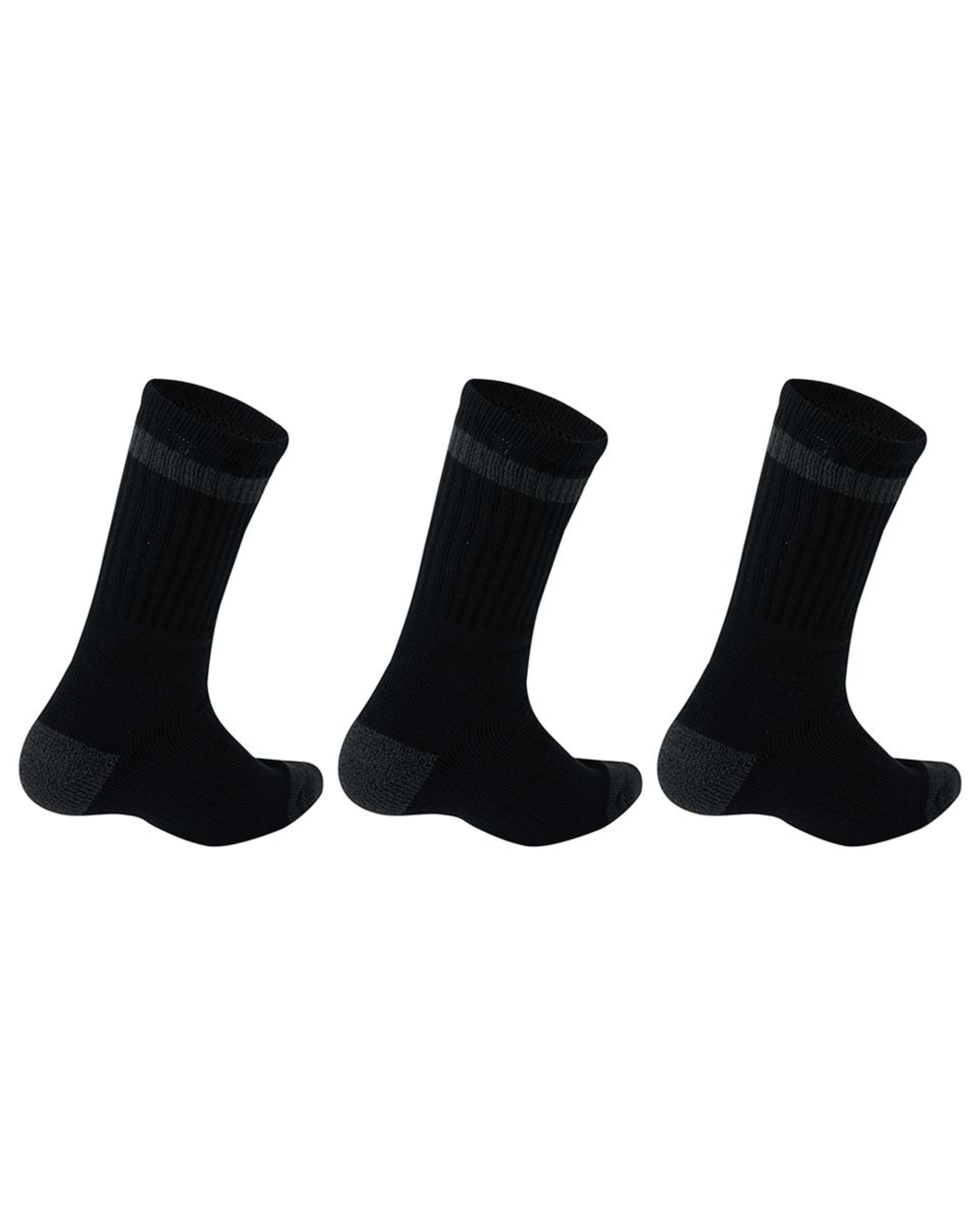 2 3 Pack Heavy Duty Work Socks BLACK CHARCOAL, 2 of 3