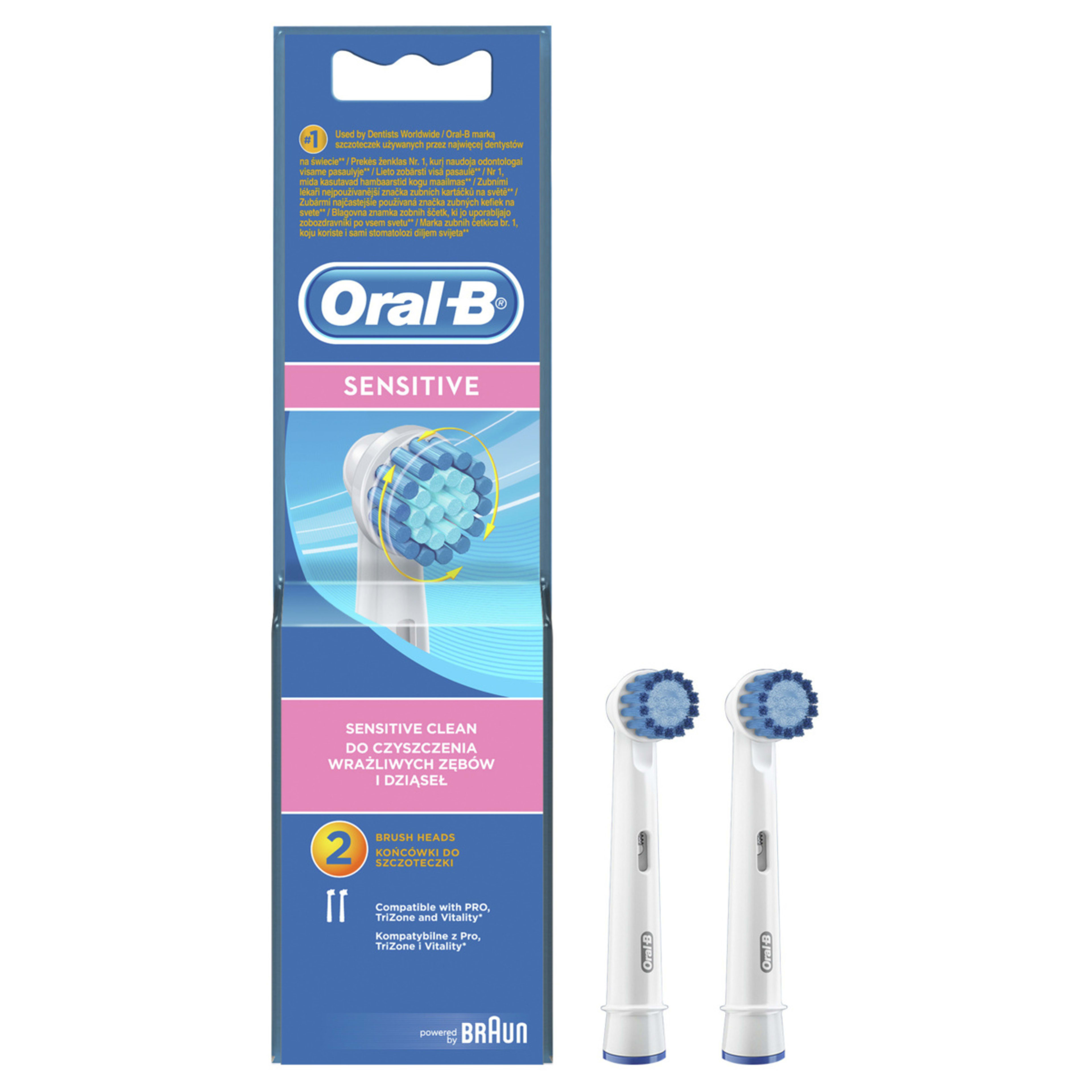 OralB 2 Pack Sensitive Clean Brush Heads Kmart
