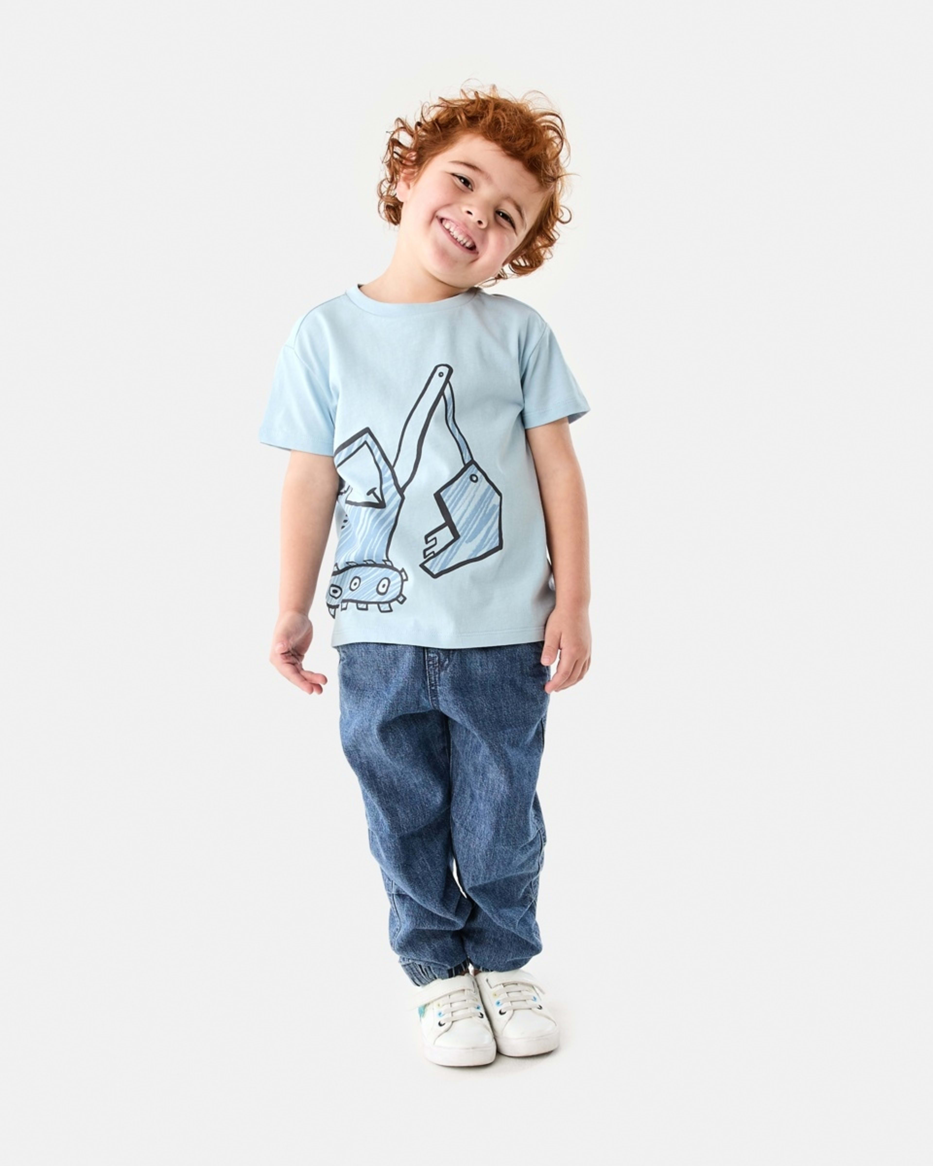 5 Chest Print T-shirt SCRIBBLE DIGGER LIGHT SKY BLUE, 5 of 6