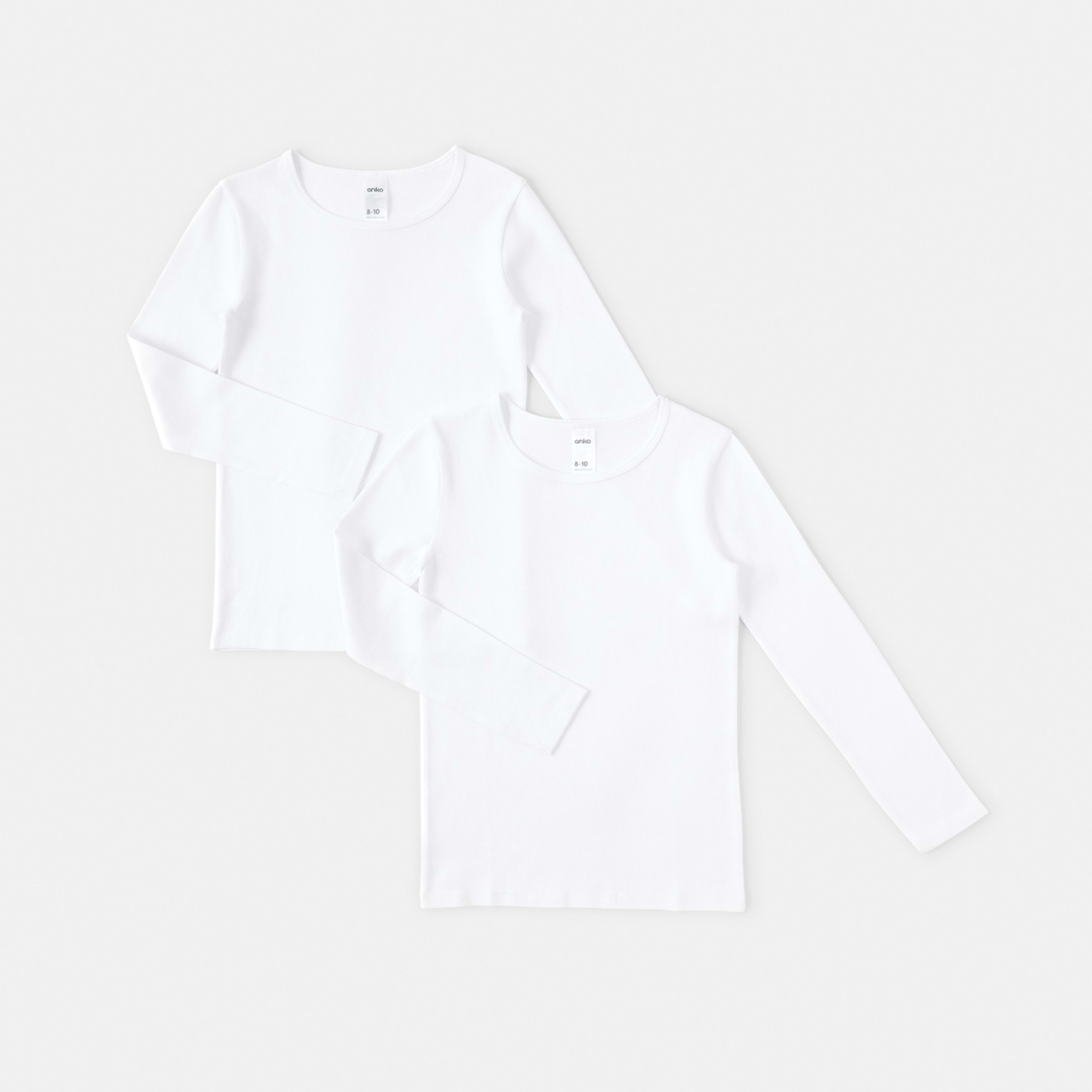 1 2 Pack Long Sleeve Thermal Top White, 1 of 4