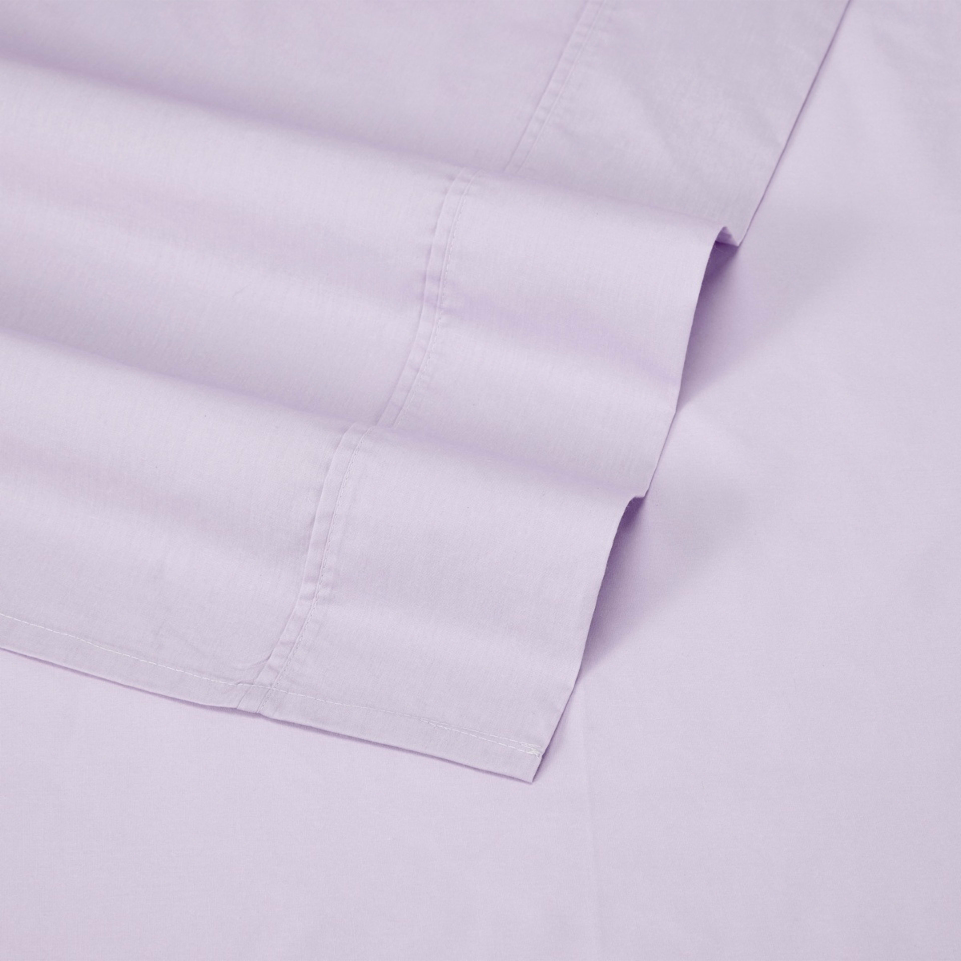 4 250 Thread Count Cotton Rich Sheet Set - Double Bed, Lilac, 4 of 7