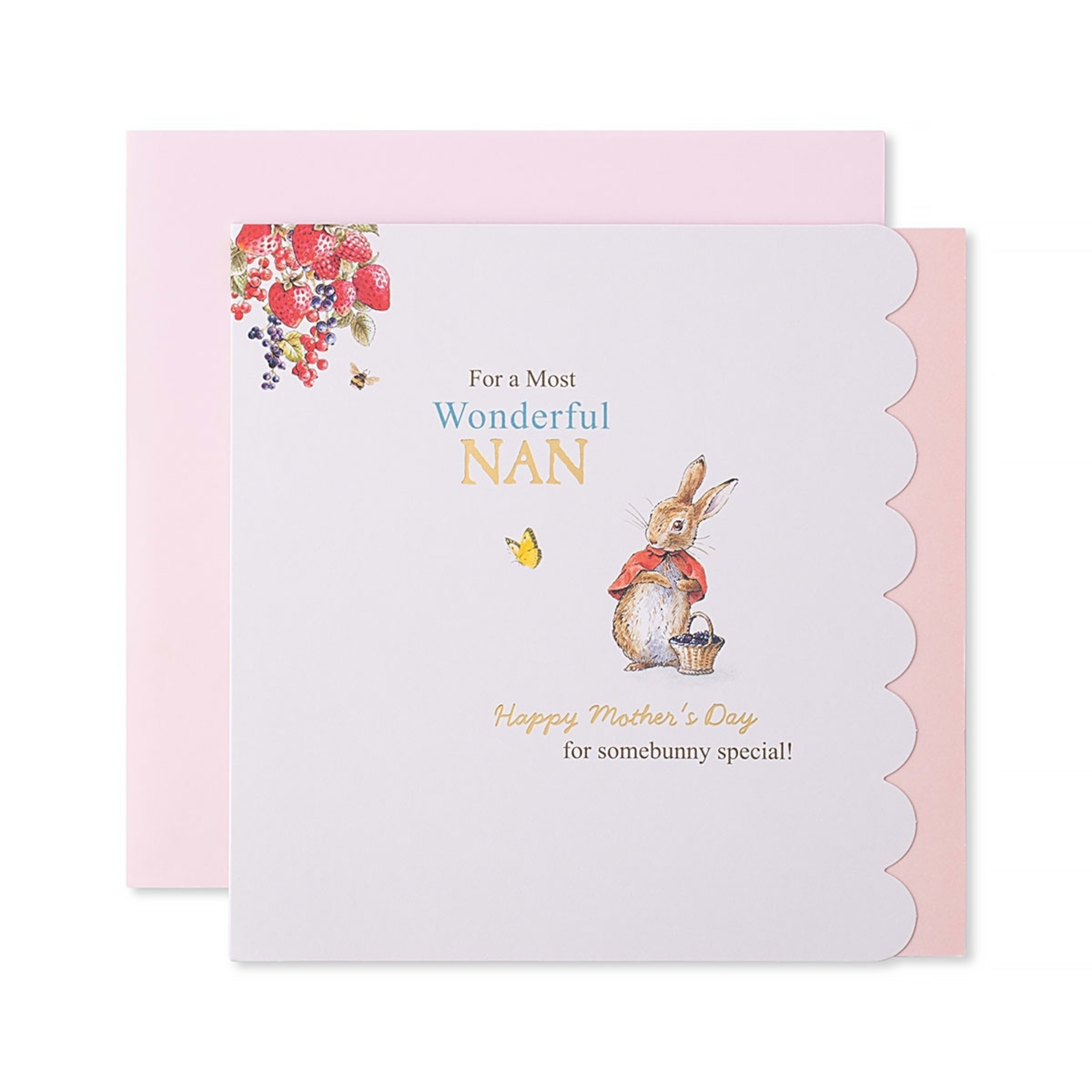 1 Hallmark Peter Rabbit Mother's Day Card - For A Most Wonderful Nan