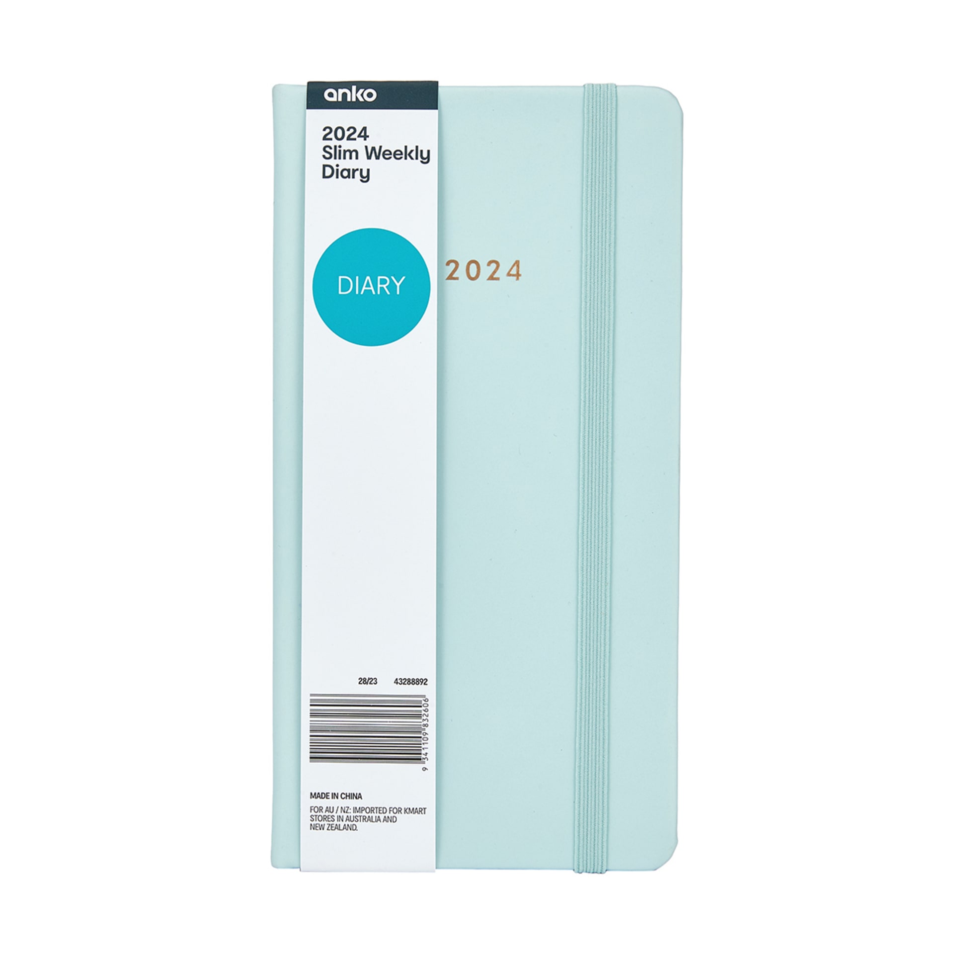 2024 Slim Weekly Diary Blue Kmart