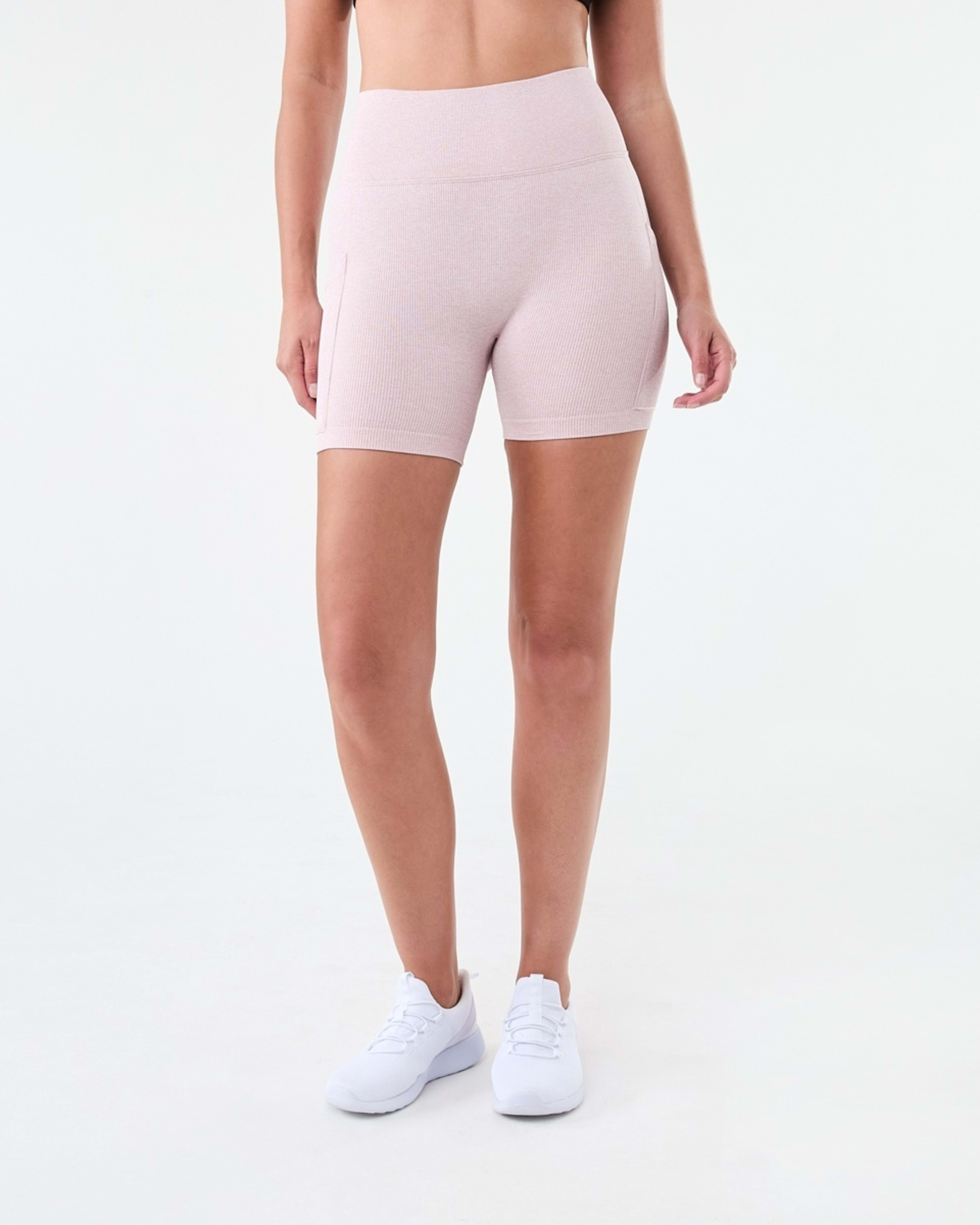 6 Active Womens Seamfree Pocket Bike Shorts Sol B Pink, 6 of 7