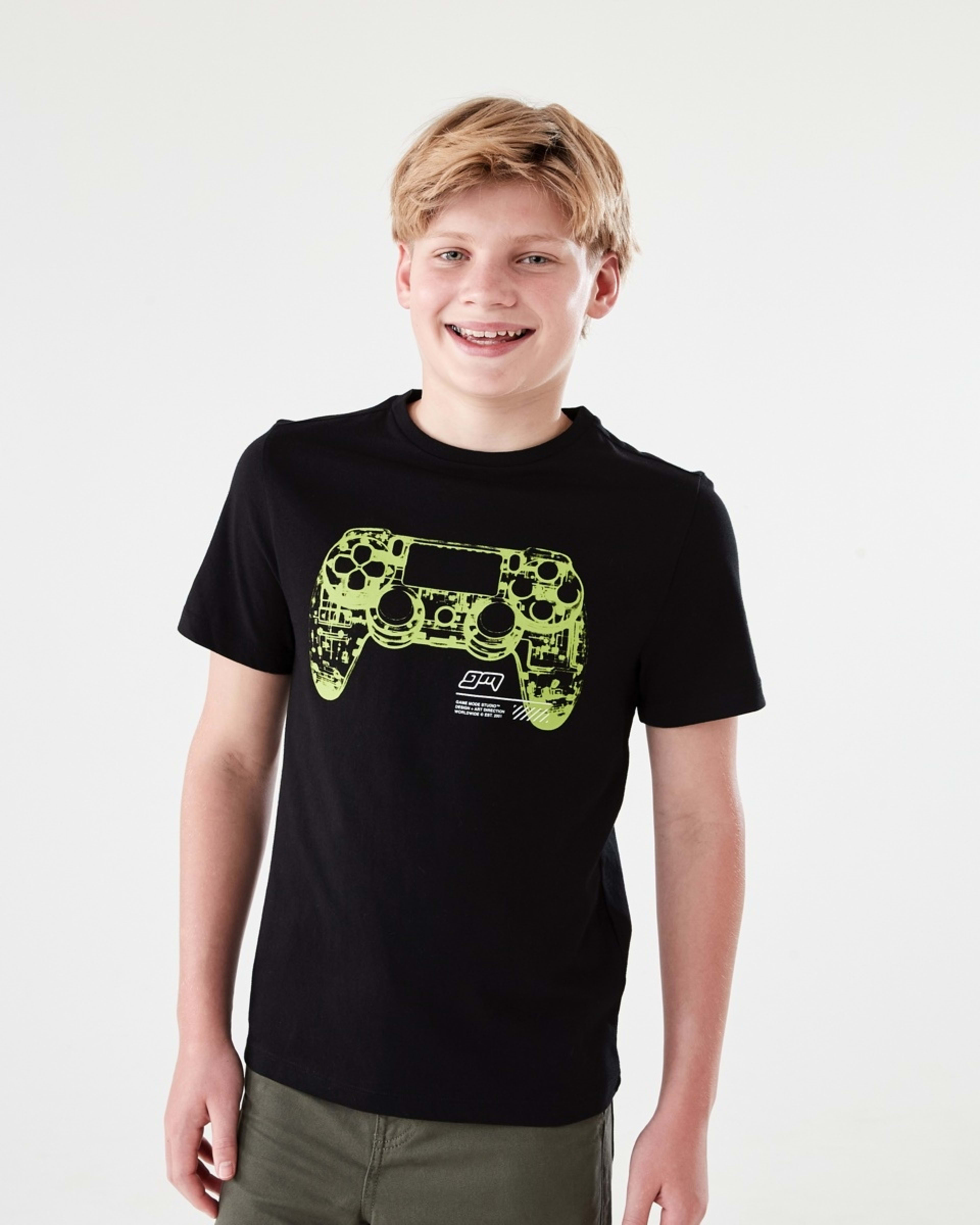 1 Short Sleeve Print T-shirt XRAY GAME BLACK