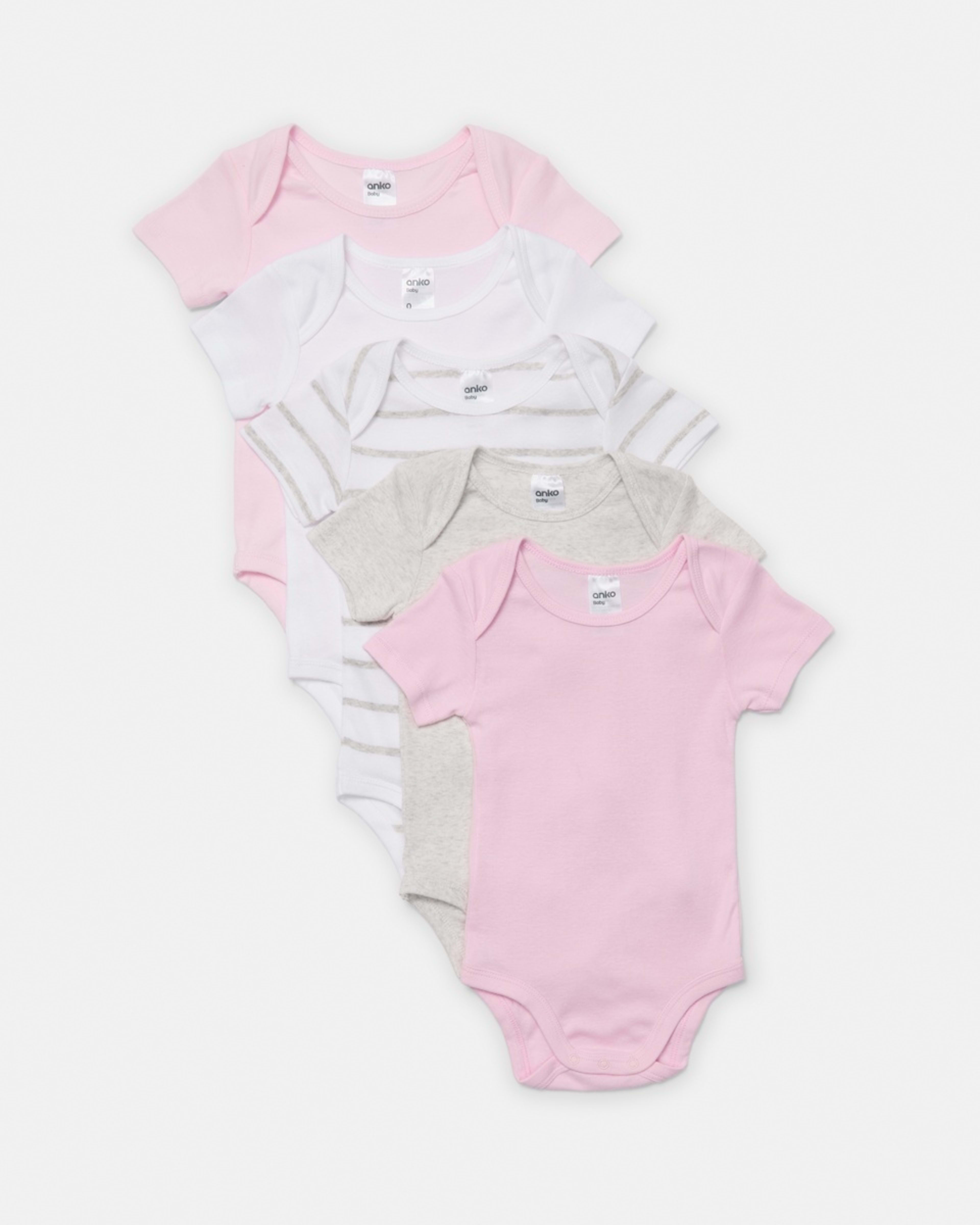 1 5 Pack Bodysuits PINK MULTI PACK, 1 of 8