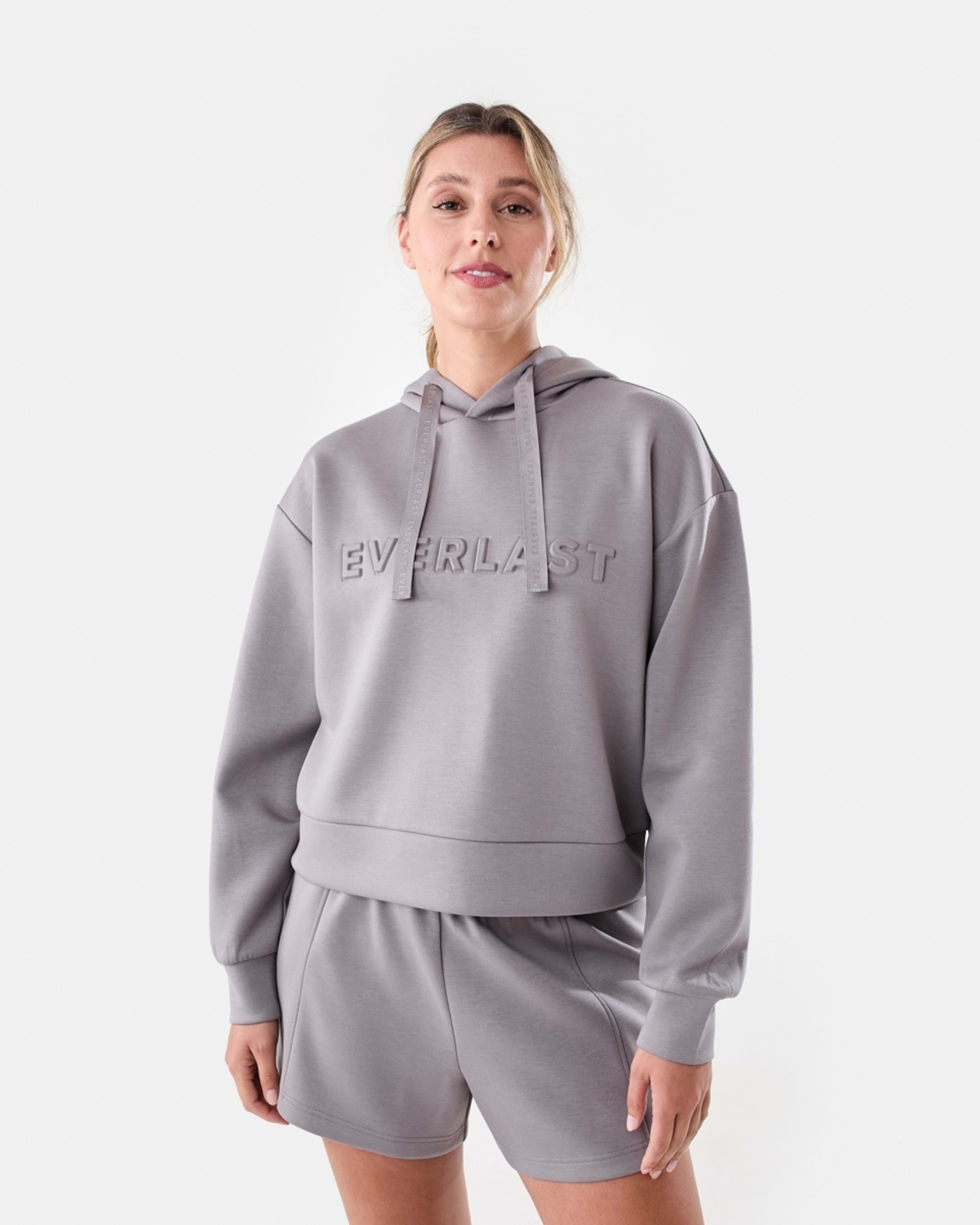 1 Everlast Womens Scuba Hoodie Deep Taupe